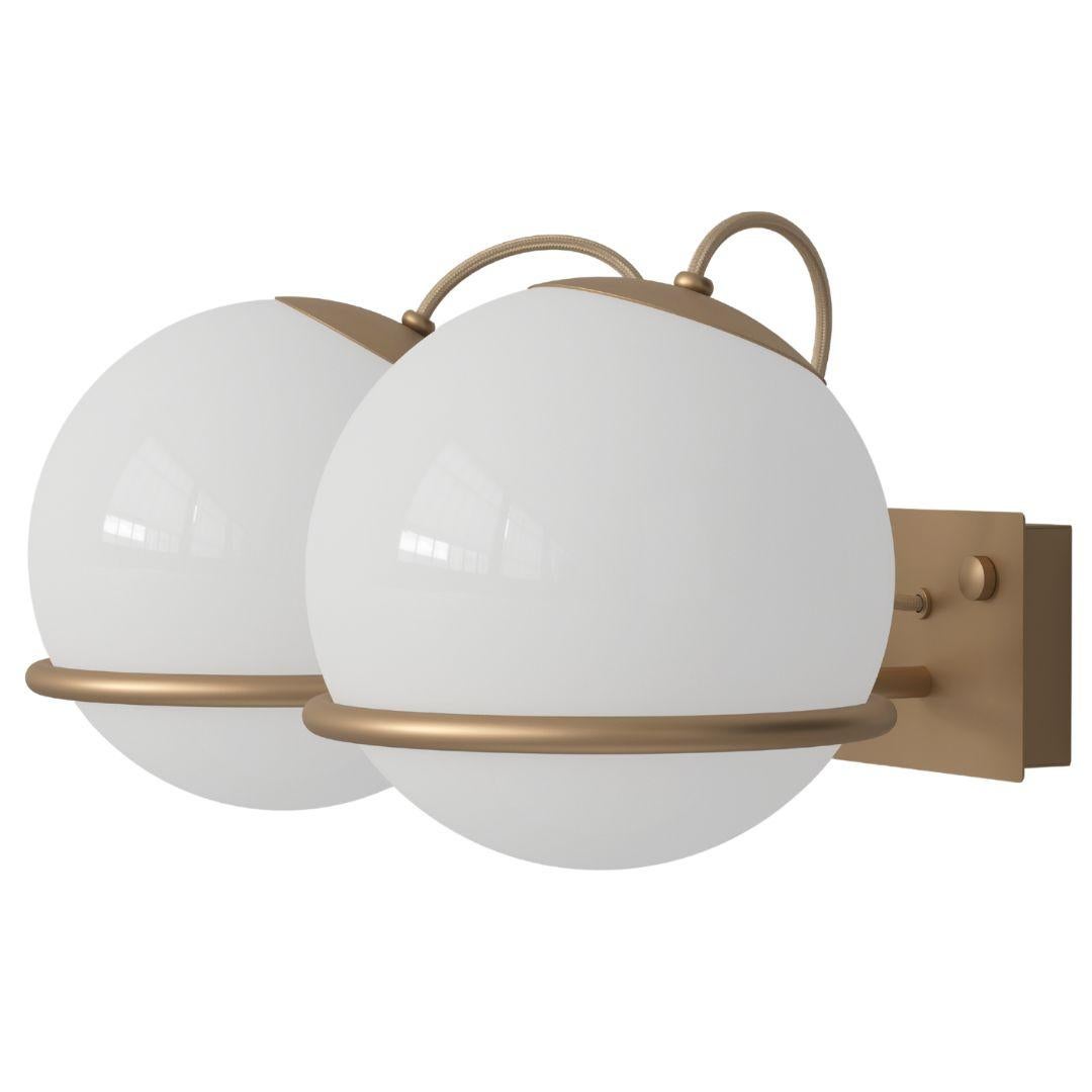 Contemporary Gino Sarfatti Model 238/2 Wall Lamp in Champagne for Astep For Sale