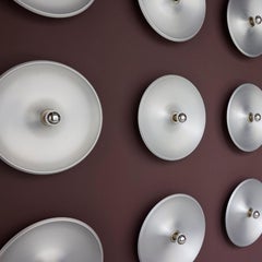 Lámpara de pared de aluminio satinado 'Model 262' de Gino Sarfatti para Astep