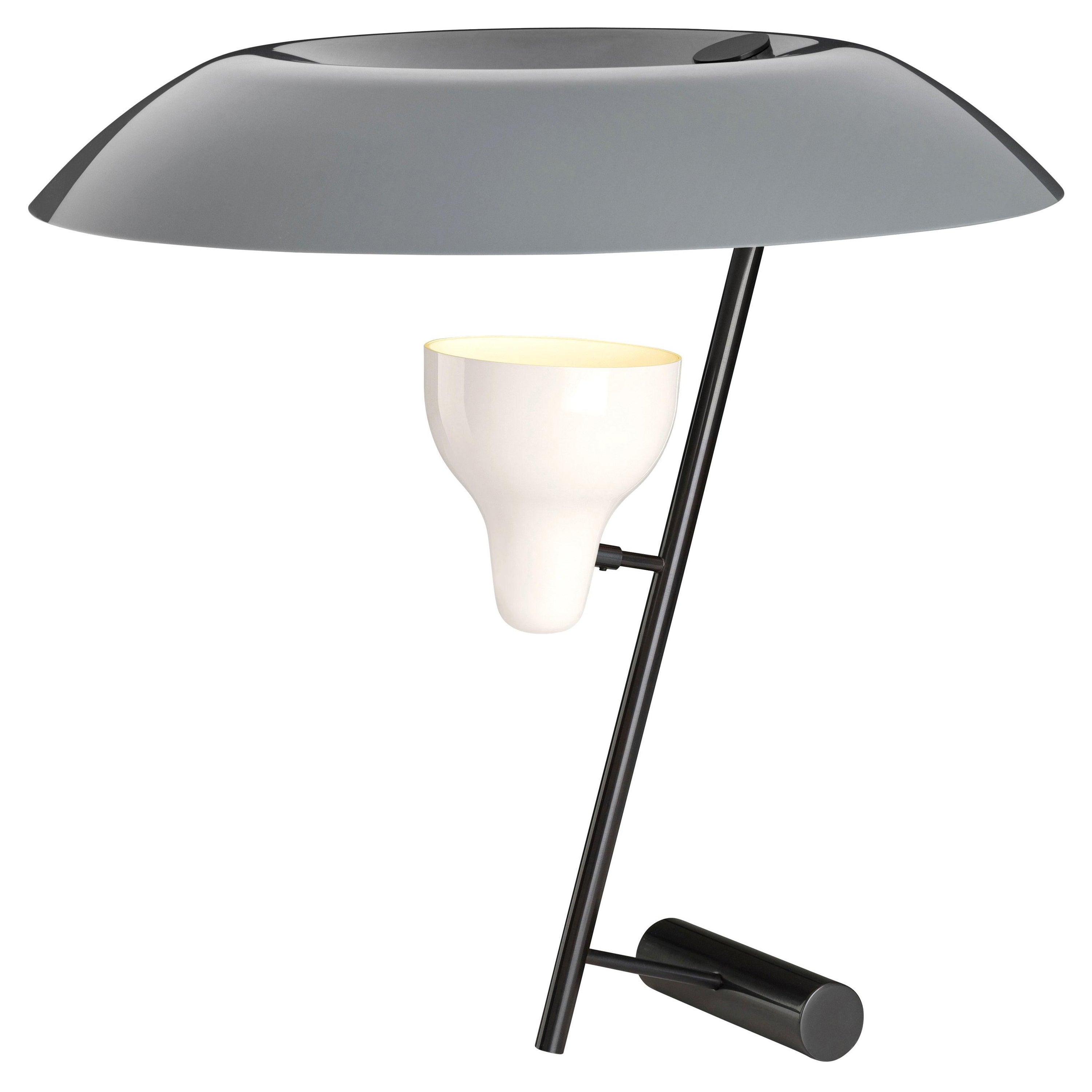 Gino Sarfatti Model #548 Table Lamp in Gray and Burnished Brass for Astep