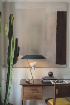 Gino Sarfatti Model #548 Table Lamp in Gray and Polished Brass