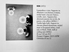 Gino Sarfatti Model #608 Wall or Ceiling lamp for Arteluce c. 1971