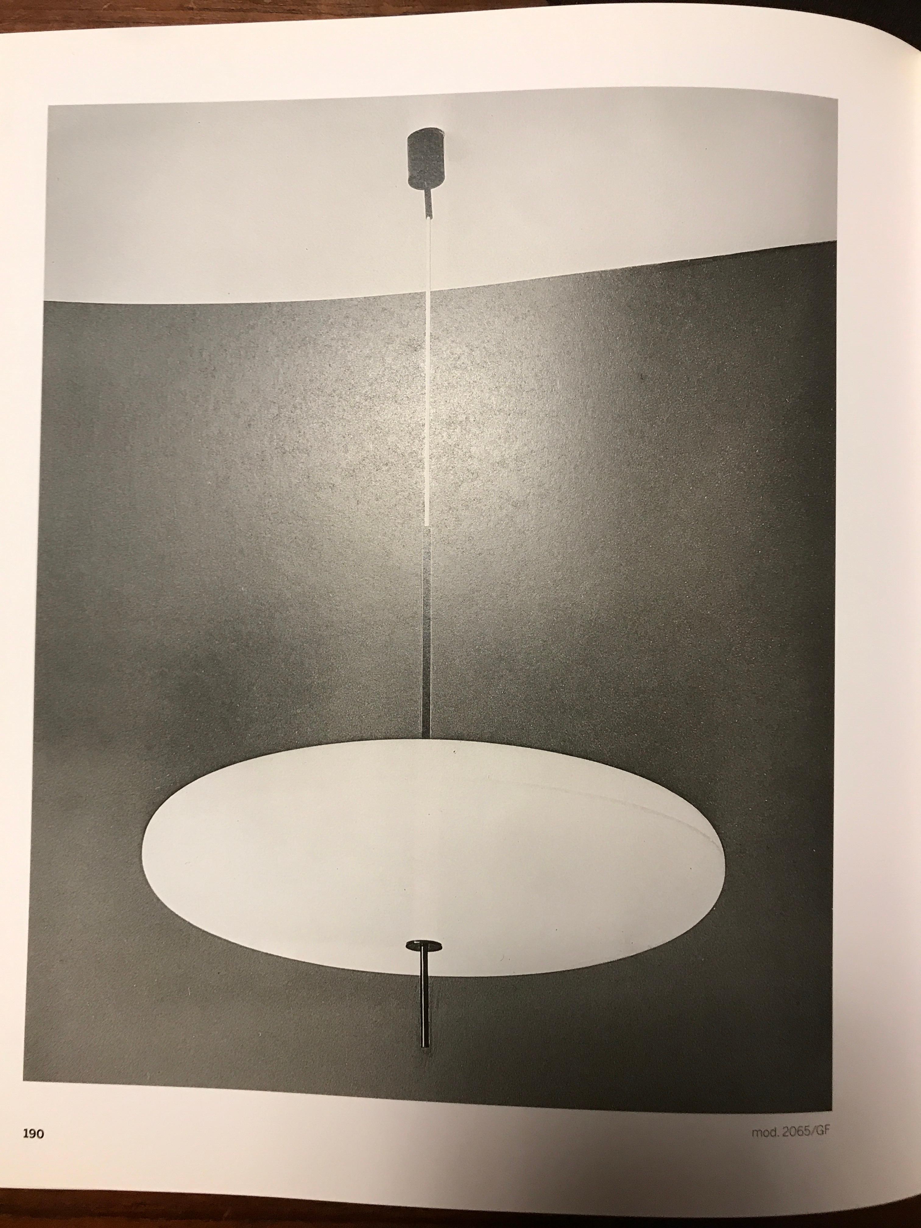 Gino Sarfatti Model No. 2065 Ceiling Light in Black and White for Astep For Sale 8