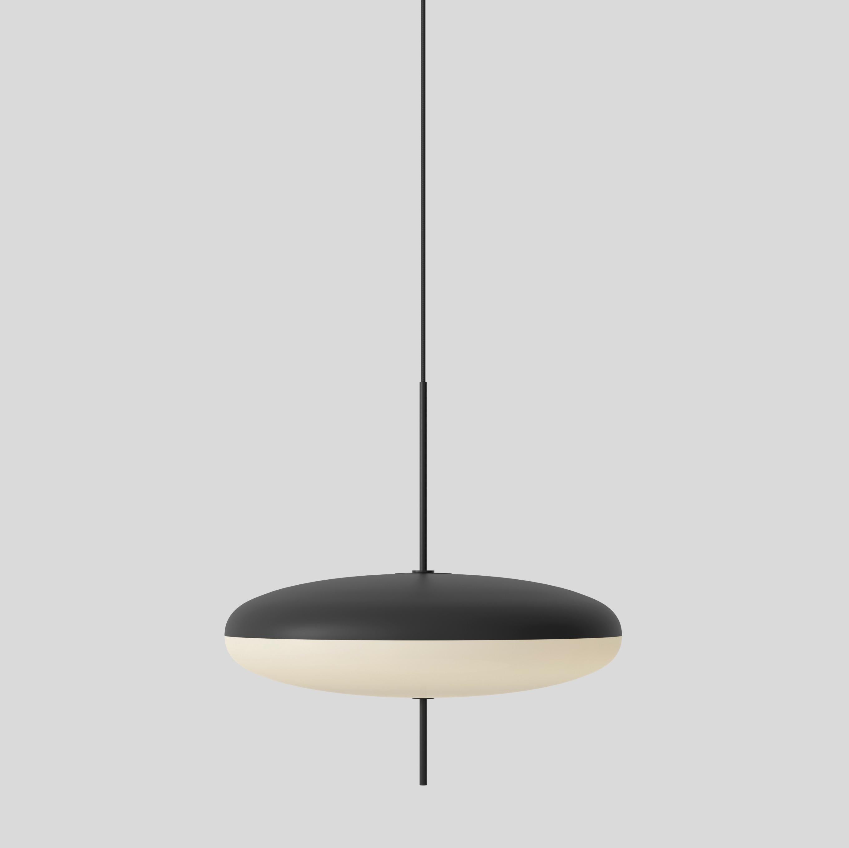 Peint Gino Sarfatti Model No. 2065 Ceiling Light en noir et blanc pour Astep en vente