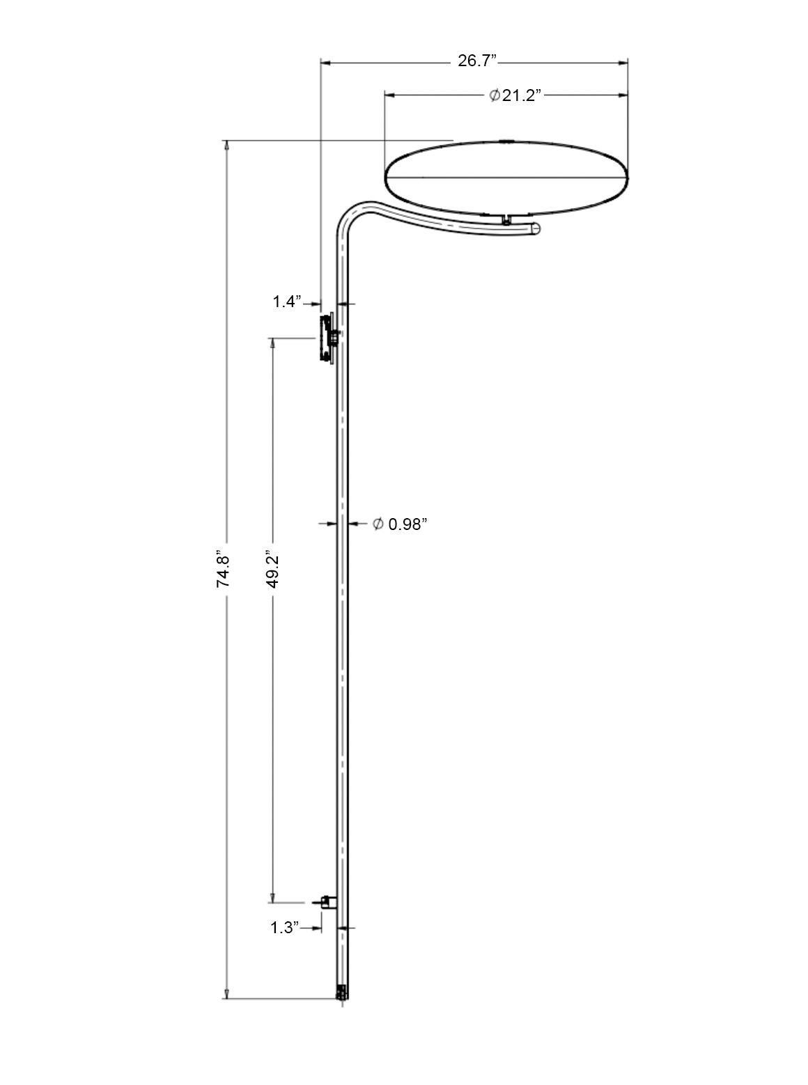 Contemporary Gino Sarfatti Model No. 2065 Wall Light with Cable