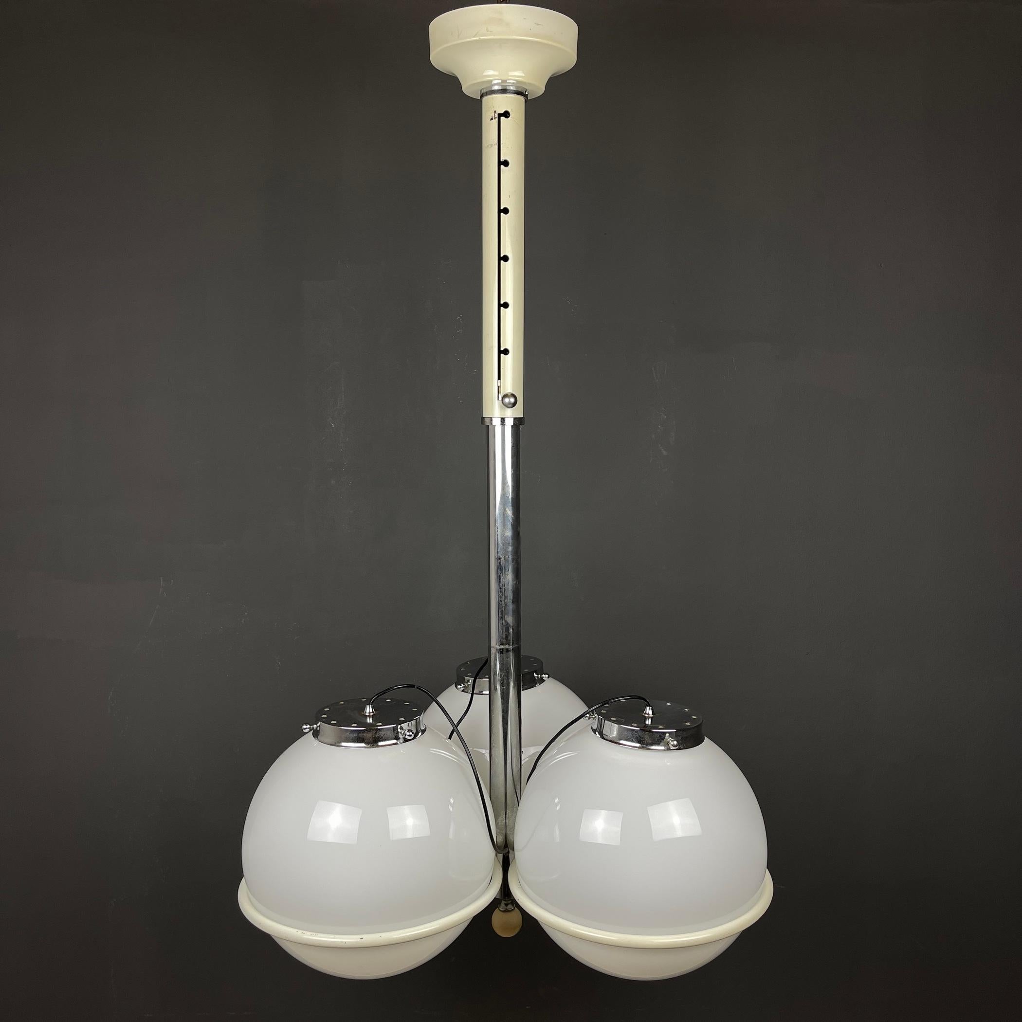 Gino Sarfatti Murano Glass Globe Pendant Lamp, Italy, 1960s For Sale 4