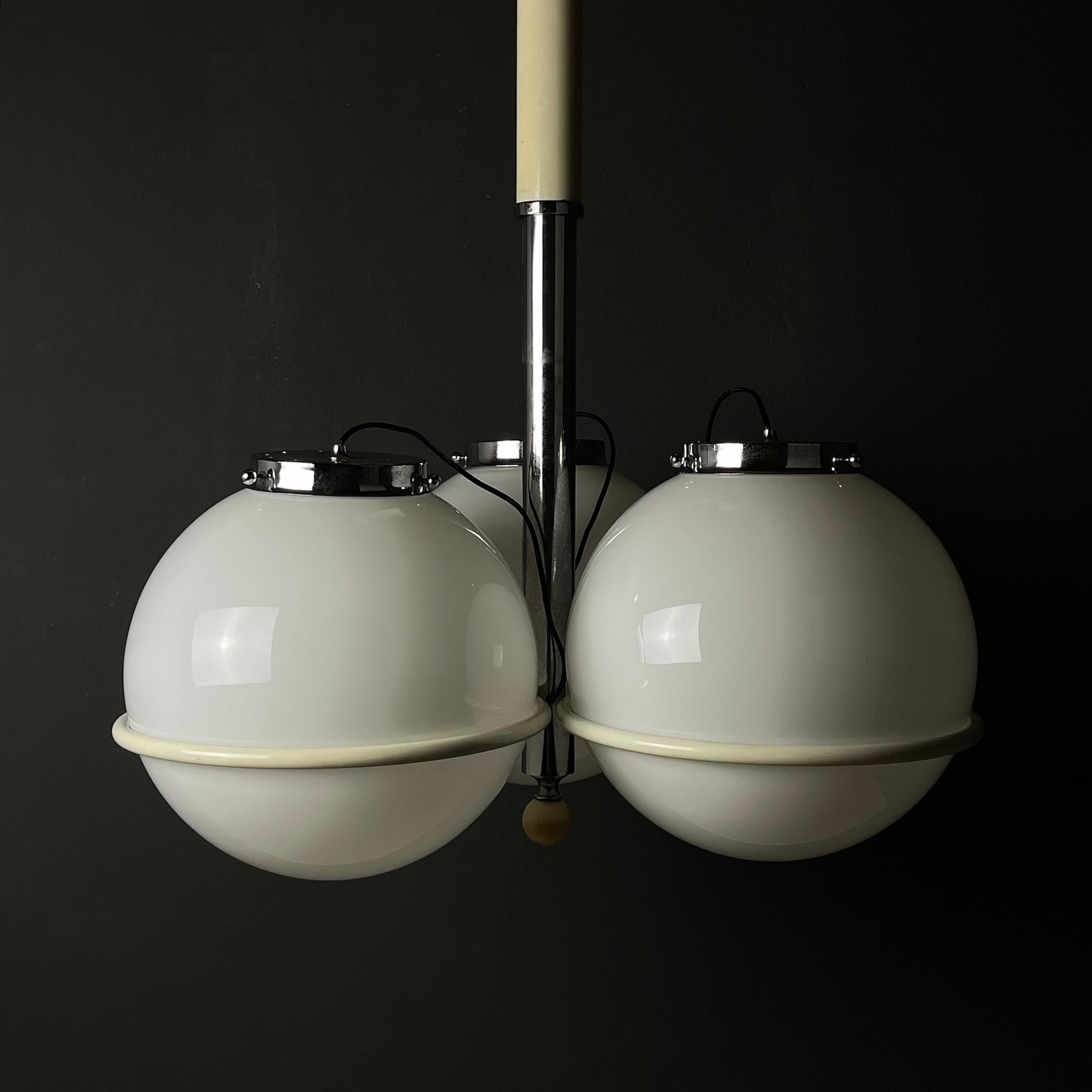 Gino Sarfatti Murano Glass Globe Pendant Lamp, Italy, 1960s For Sale 5