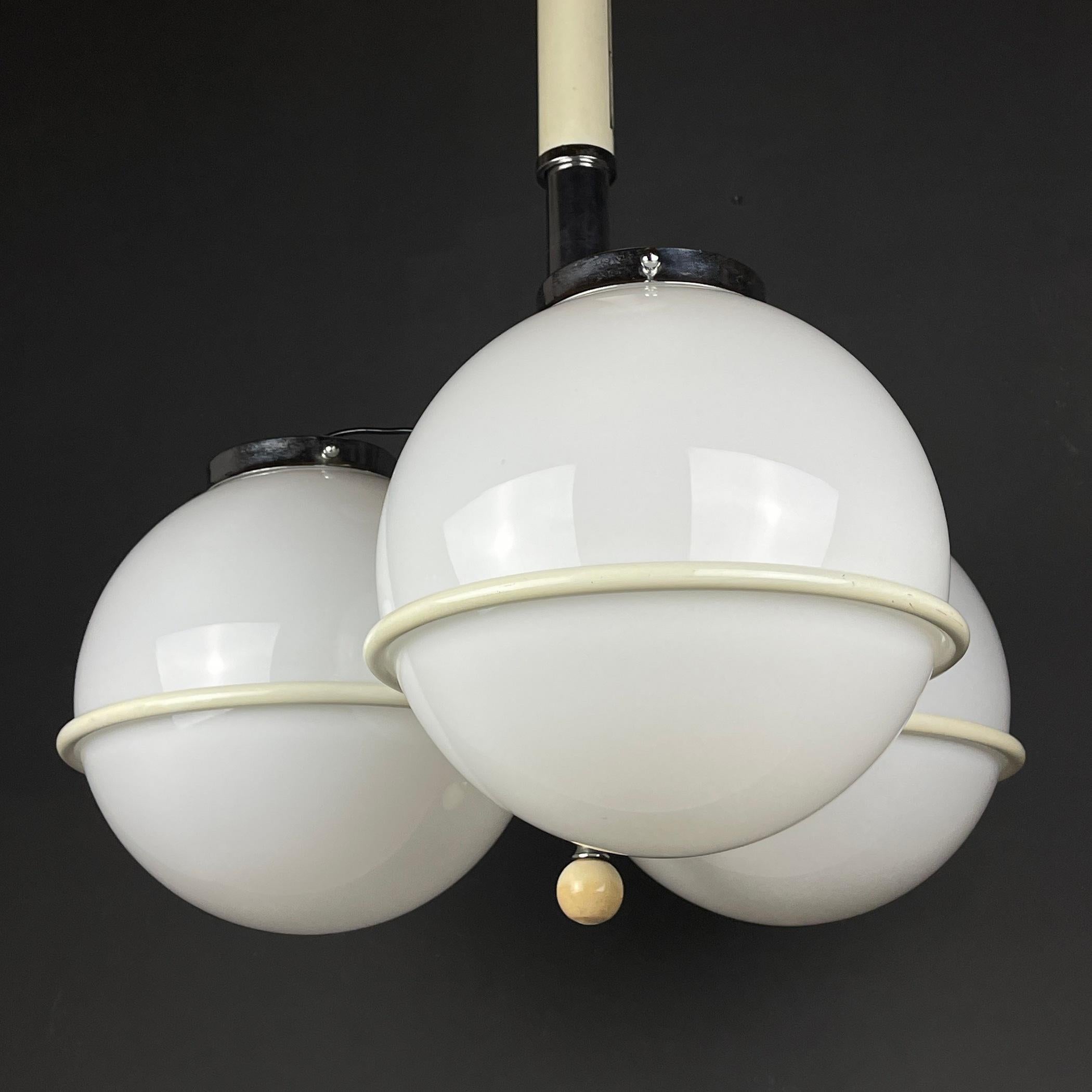 Gino Sarfatti Murano Glass Globe Pendant Lamp, Italy, 1960s For Sale 6