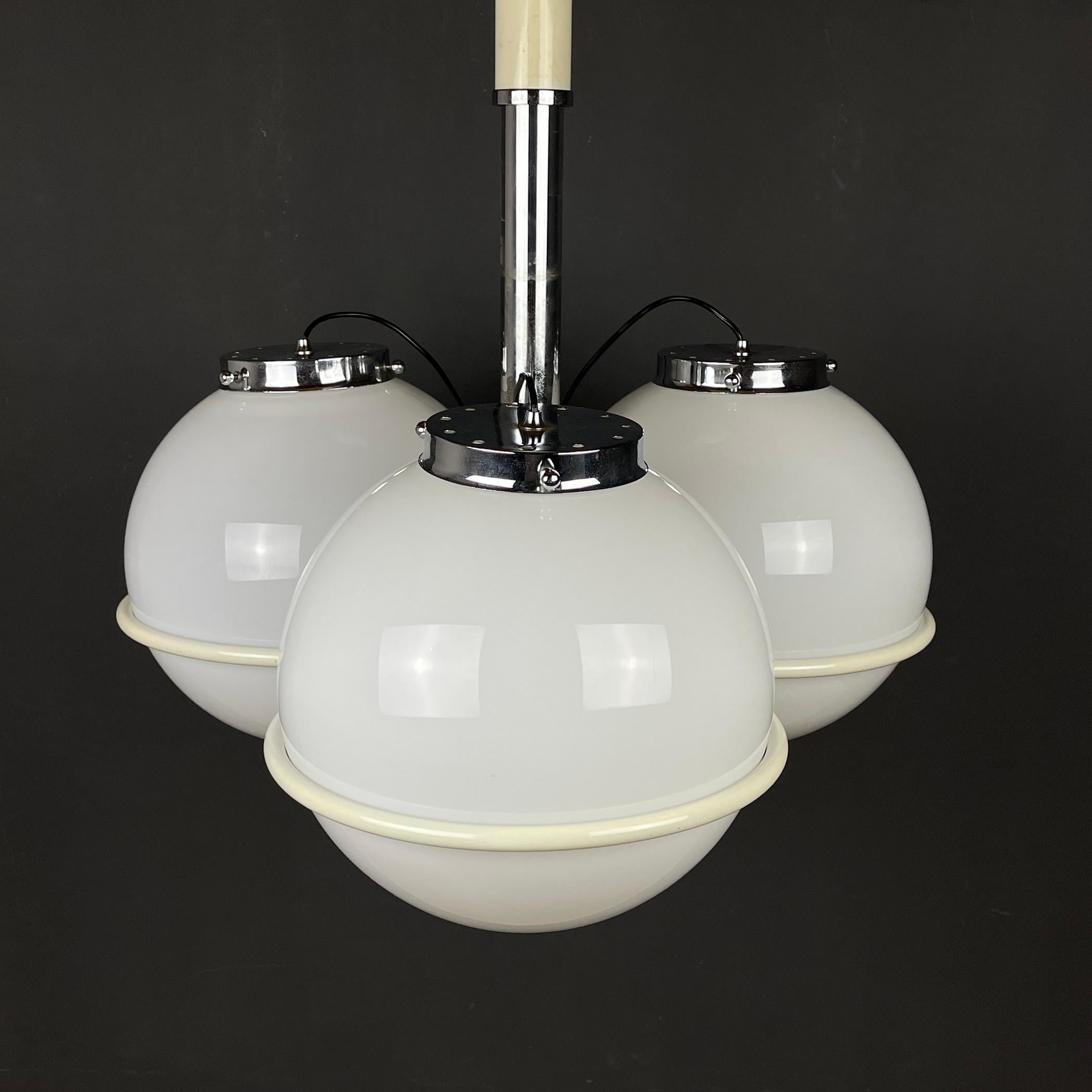 Gino Sarfatti Murano Glass Globe Pendant Lamp, Italy, 1960s For Sale 7