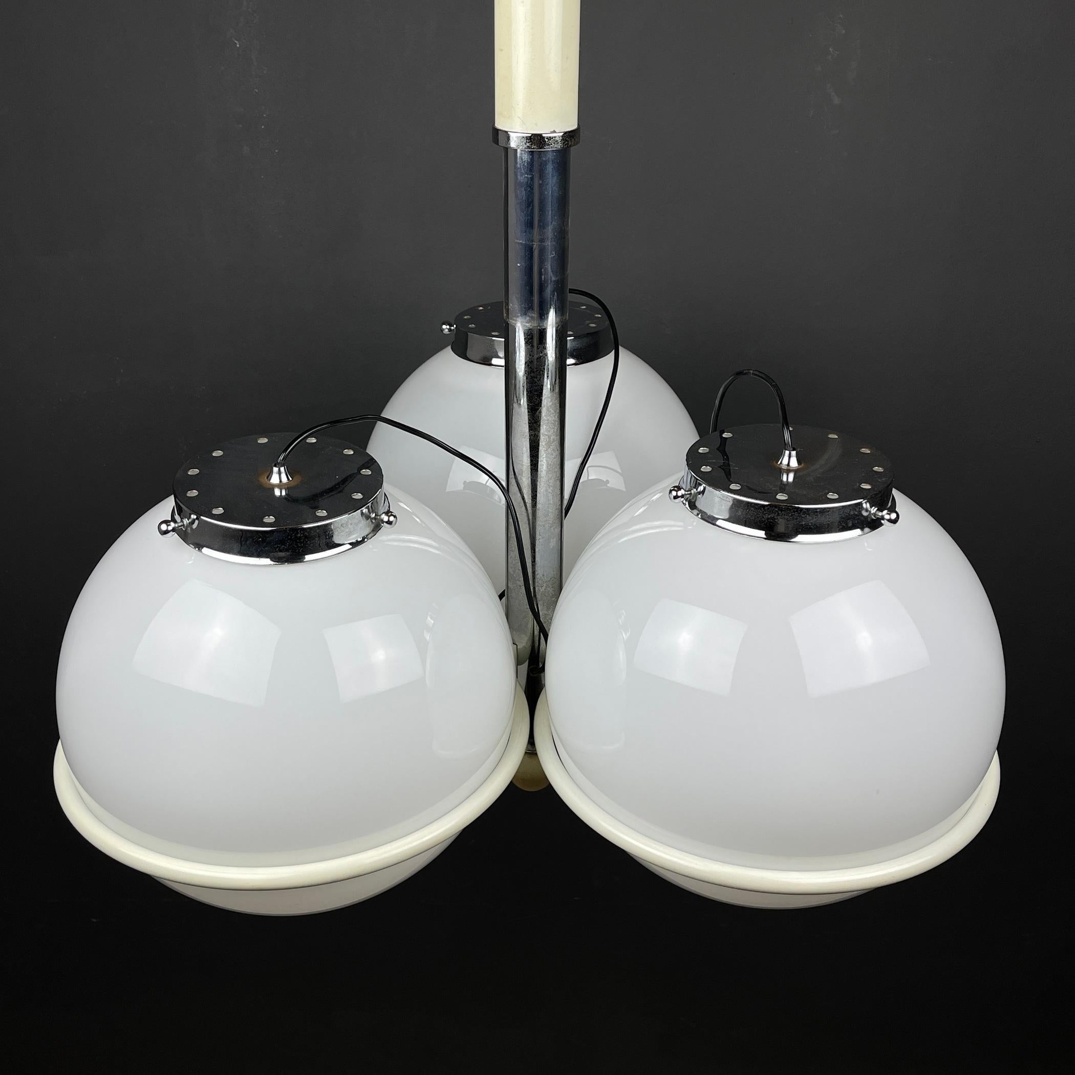 Gino Sarfatti Murano Glass Globe Pendant Lamp, Italy, 1960s In Good Condition For Sale In Miklavž Pri Taboru, SI