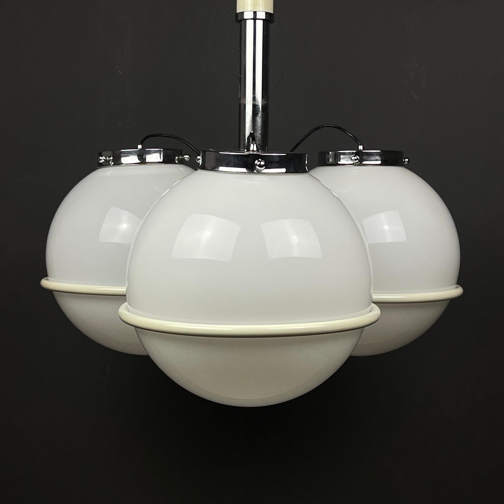 Gino Sarfatti Murano Glass Globe Pendant Lamp, Italy, 1960s For Sale 1