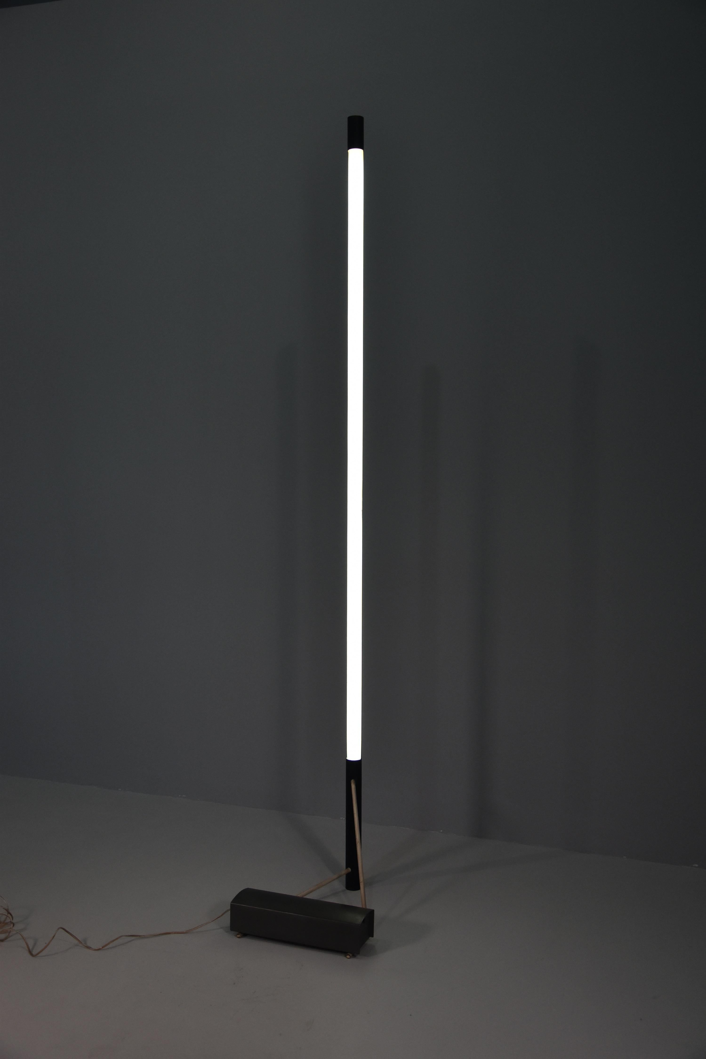 20th Century Gino Sarfatti N°1063 Arteluce Floor Lamp in Black