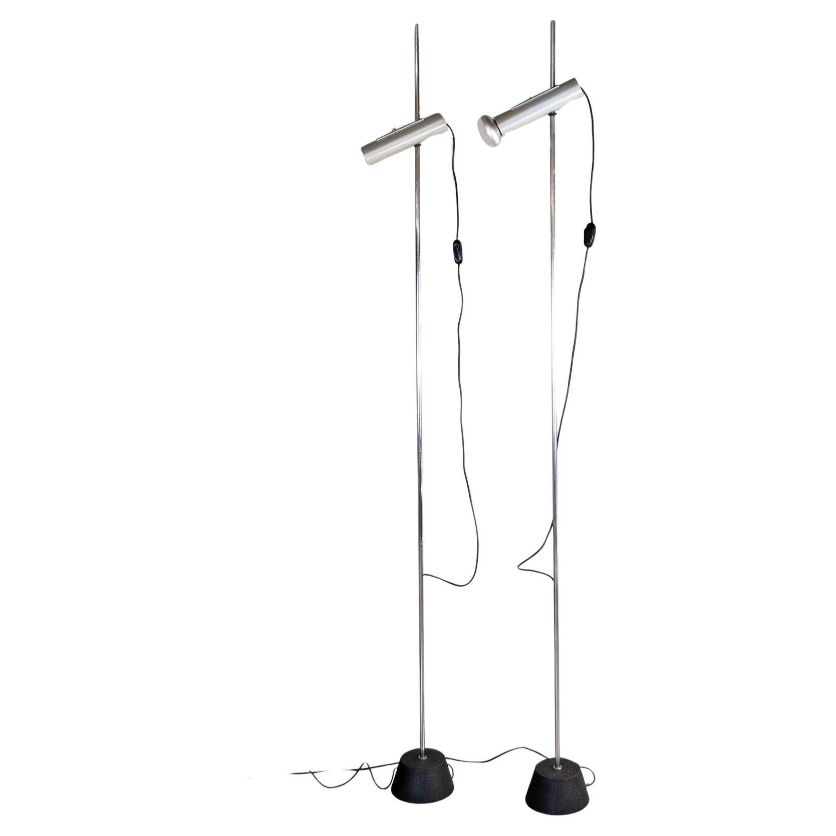 Mid-Century Modern Gino Sarfatti pair of floor lamps model 1074 1950s