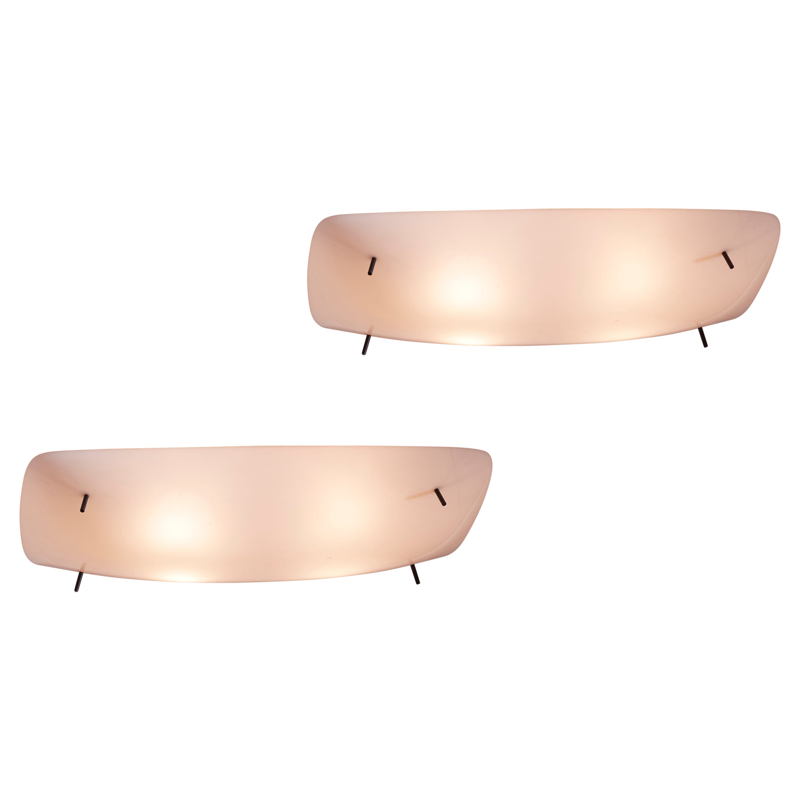 Gino Sarfatti Pair of sconces model 3032/F, Arteluce, Italy, 1954 For Sale