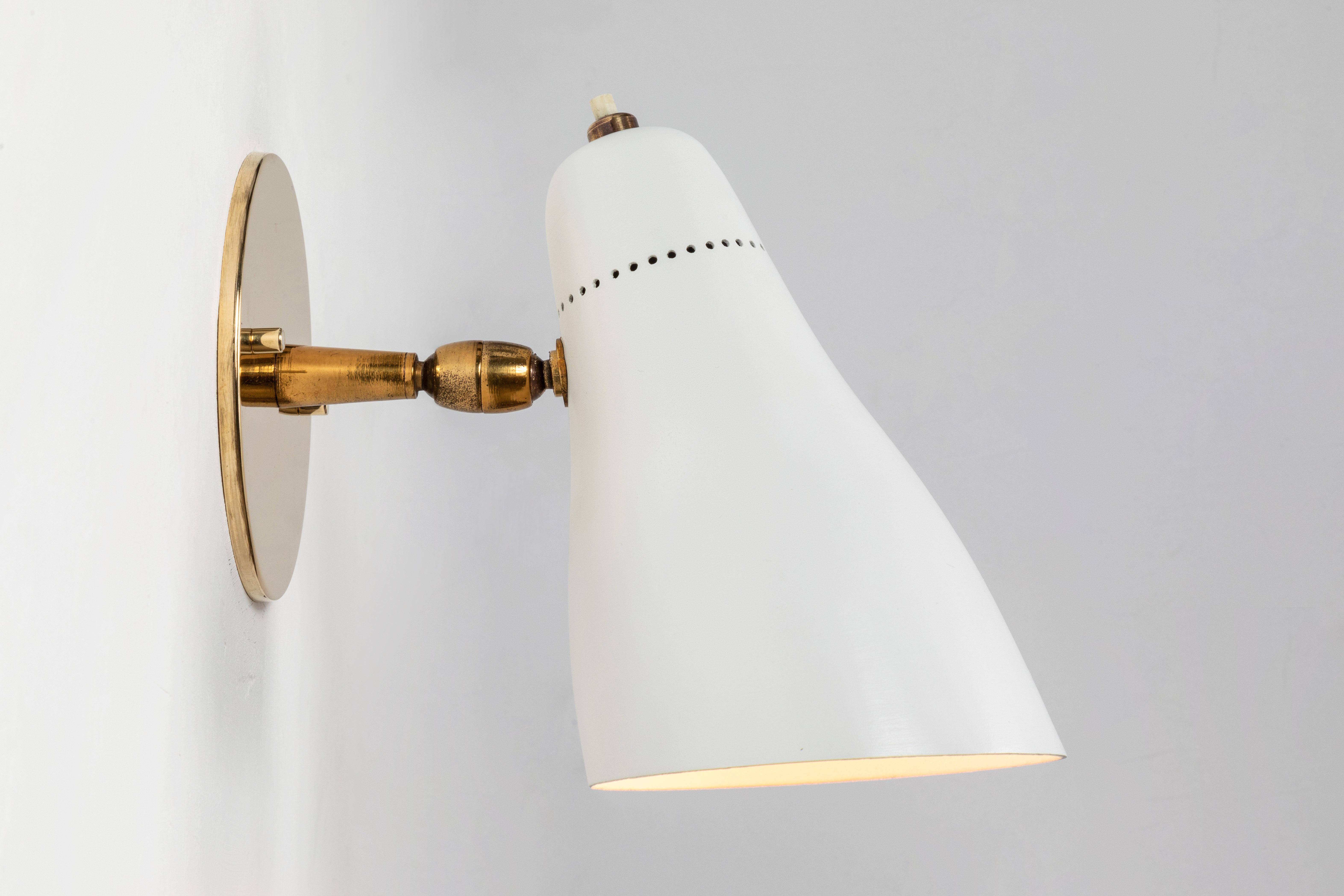 Mid-Century Modern Gino Sarfatti Perforated Cone Sconce for Arteluce, circa 1950