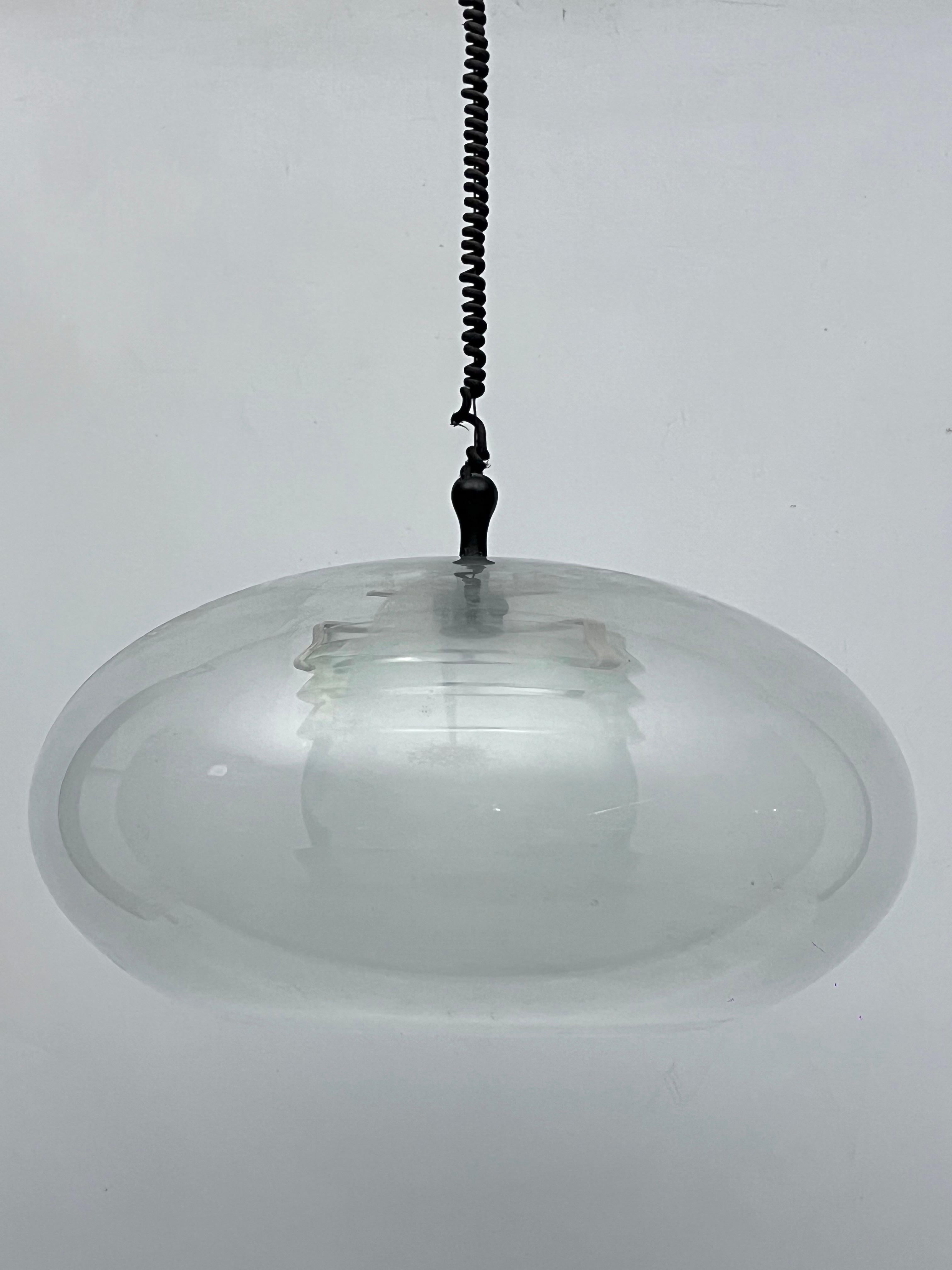Gino Sarfatti, Rare Murano glass chandelier mod. 2119 by Arteluce. Italy 1961 For Sale 7