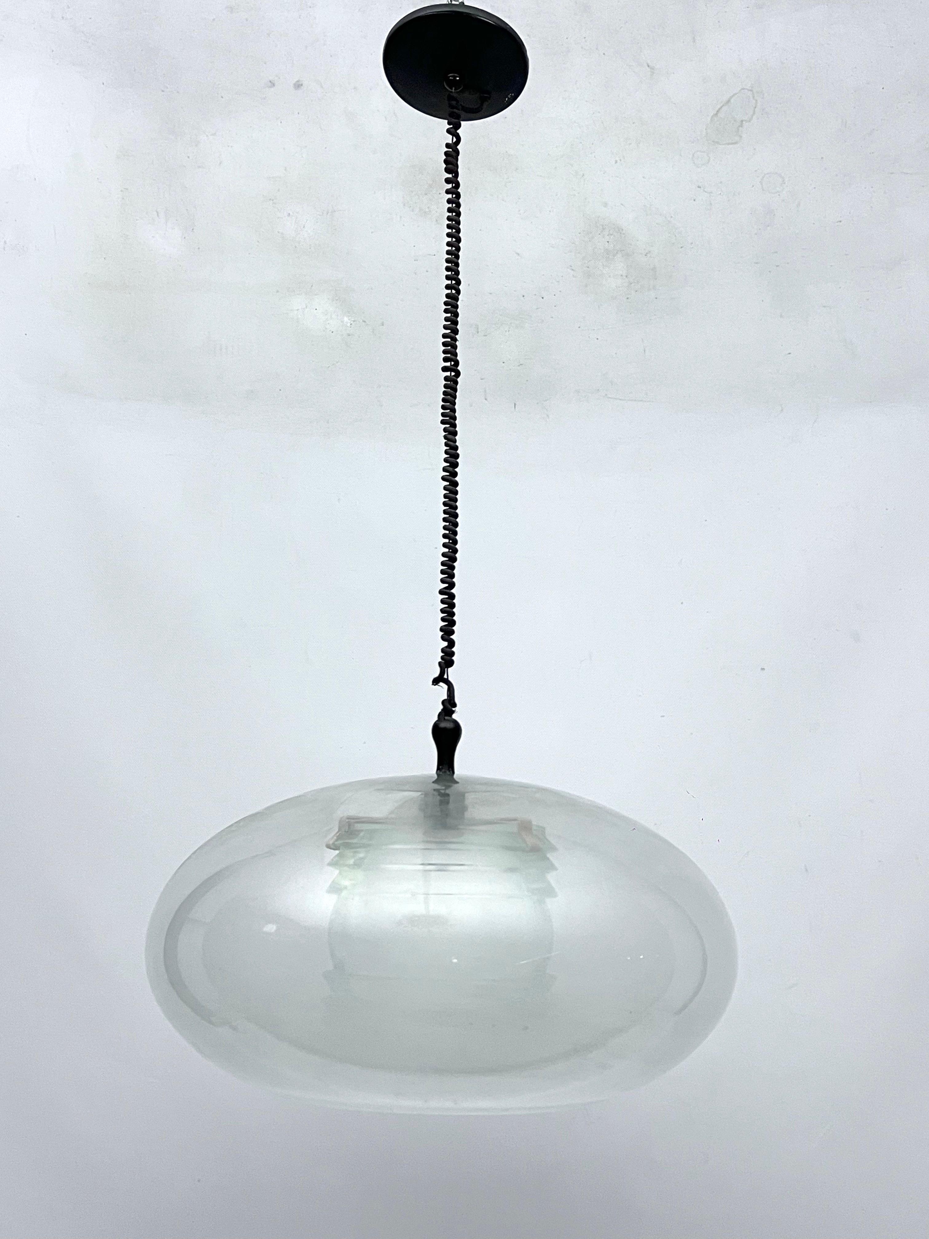 Italian Gino Sarfatti, Rare Murano glass chandelier mod. 2119 by Arteluce. Italy 1961 For Sale