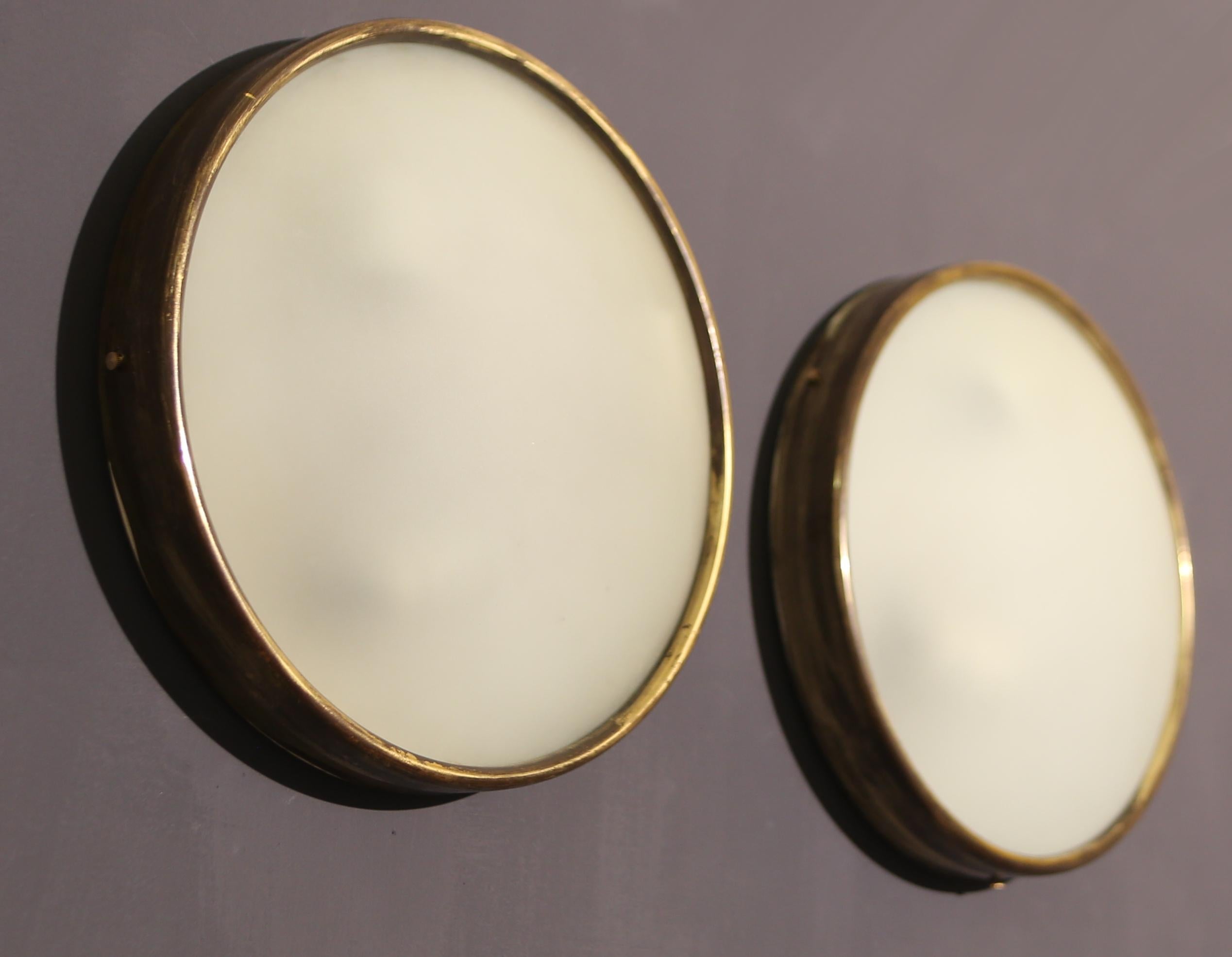 Mid-Century Modern Gino Sarfatti rare set of ceiling lights  made for the Milanese residence