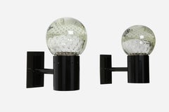 Gino Sarfatti Sconce by Archimede Seguso, Bullicante Glass and Brass, 1950s