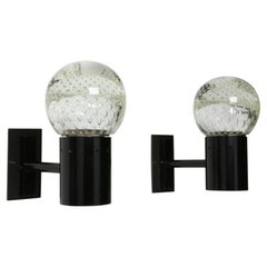 Gino Sarfatti Sconce by Archimede Seguso, Bullicante Glass and Brass, 1950s