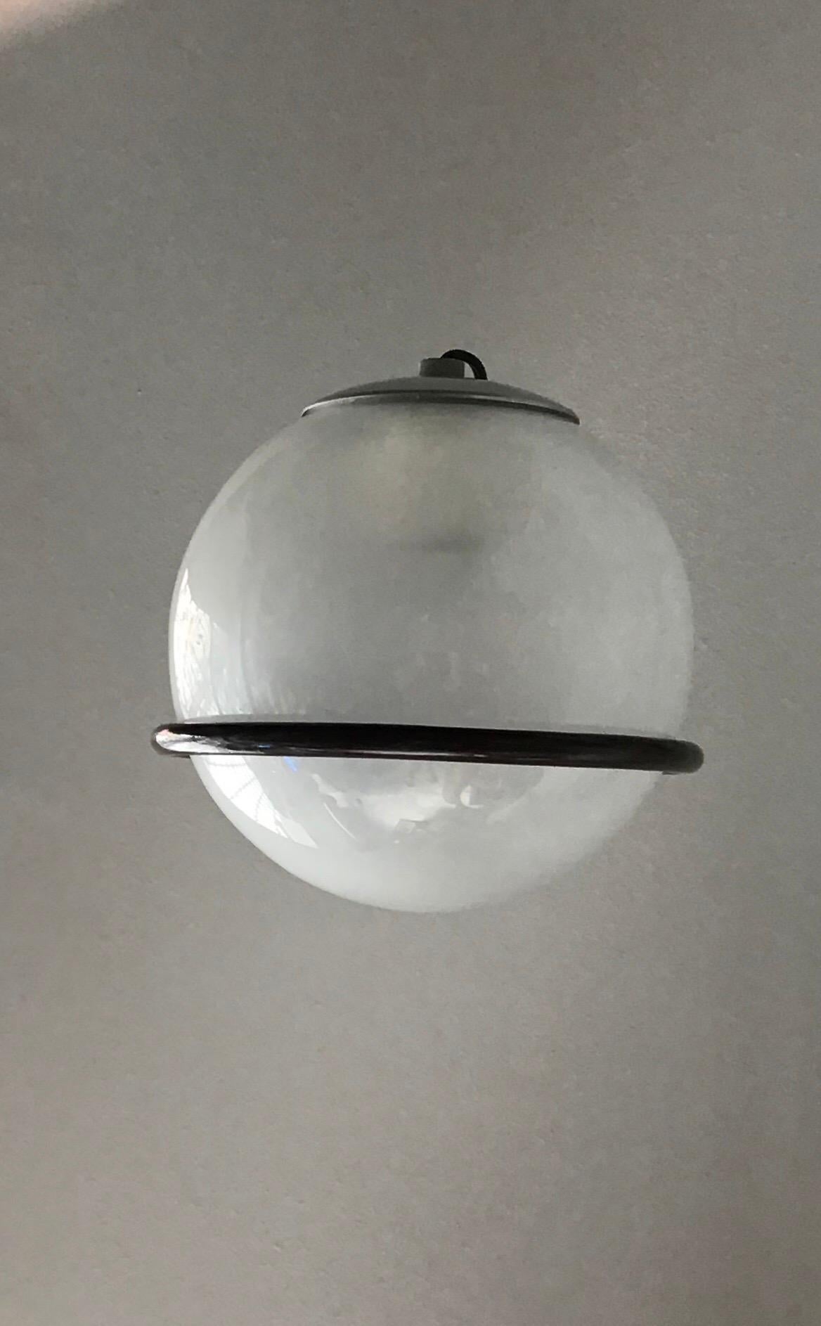 Gino Sarfatti Sconces Glass Metal Arteluce 1959 Model 237/1, Italy In Excellent Condition In Milano, IT