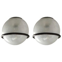Gino Sarfatti Sconces Glass Metal Arteluce 1959 Model 237/1, Italy