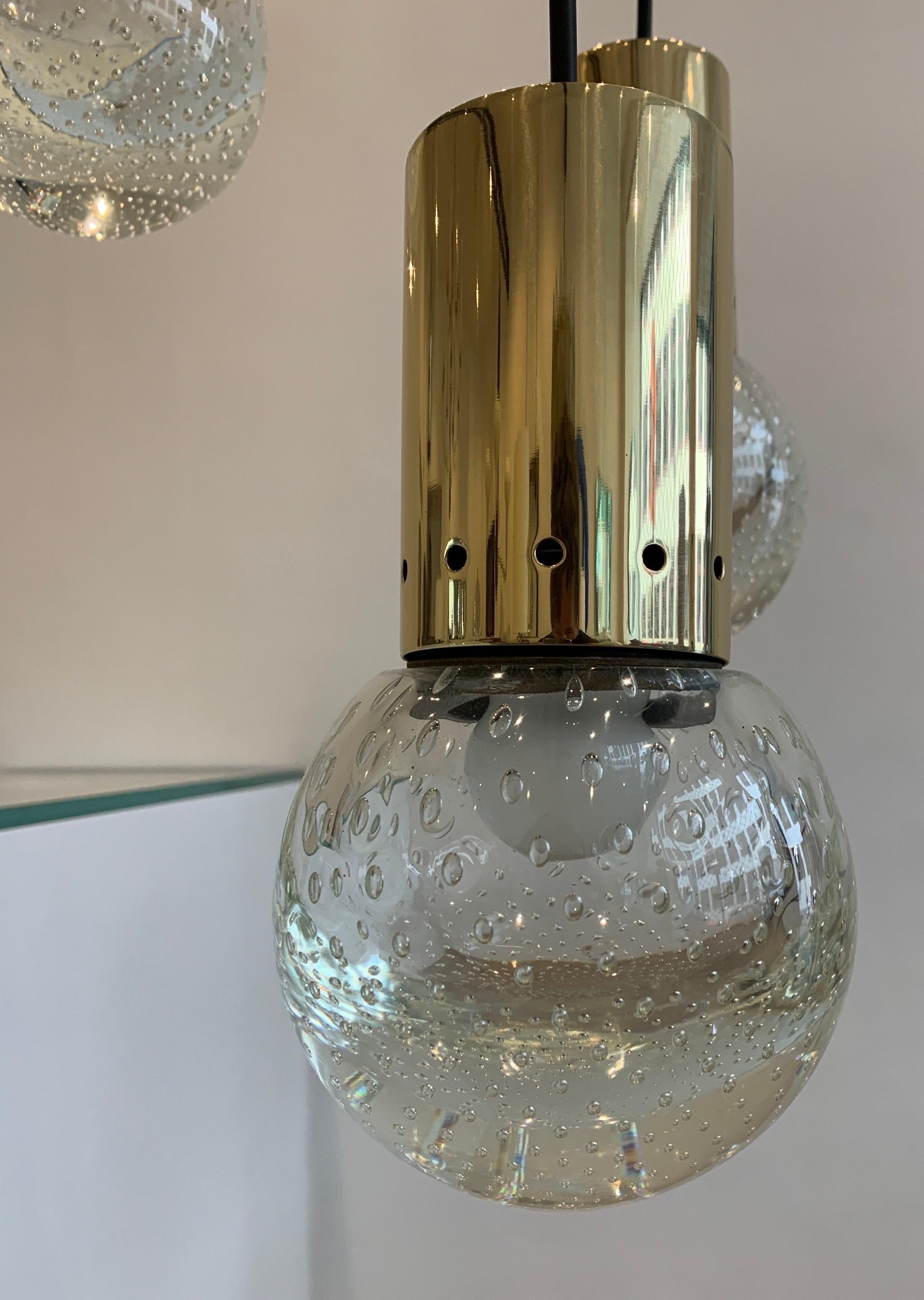 Brass Gino Sarfatti & Seguso Pendant Light, 1960s For Sale