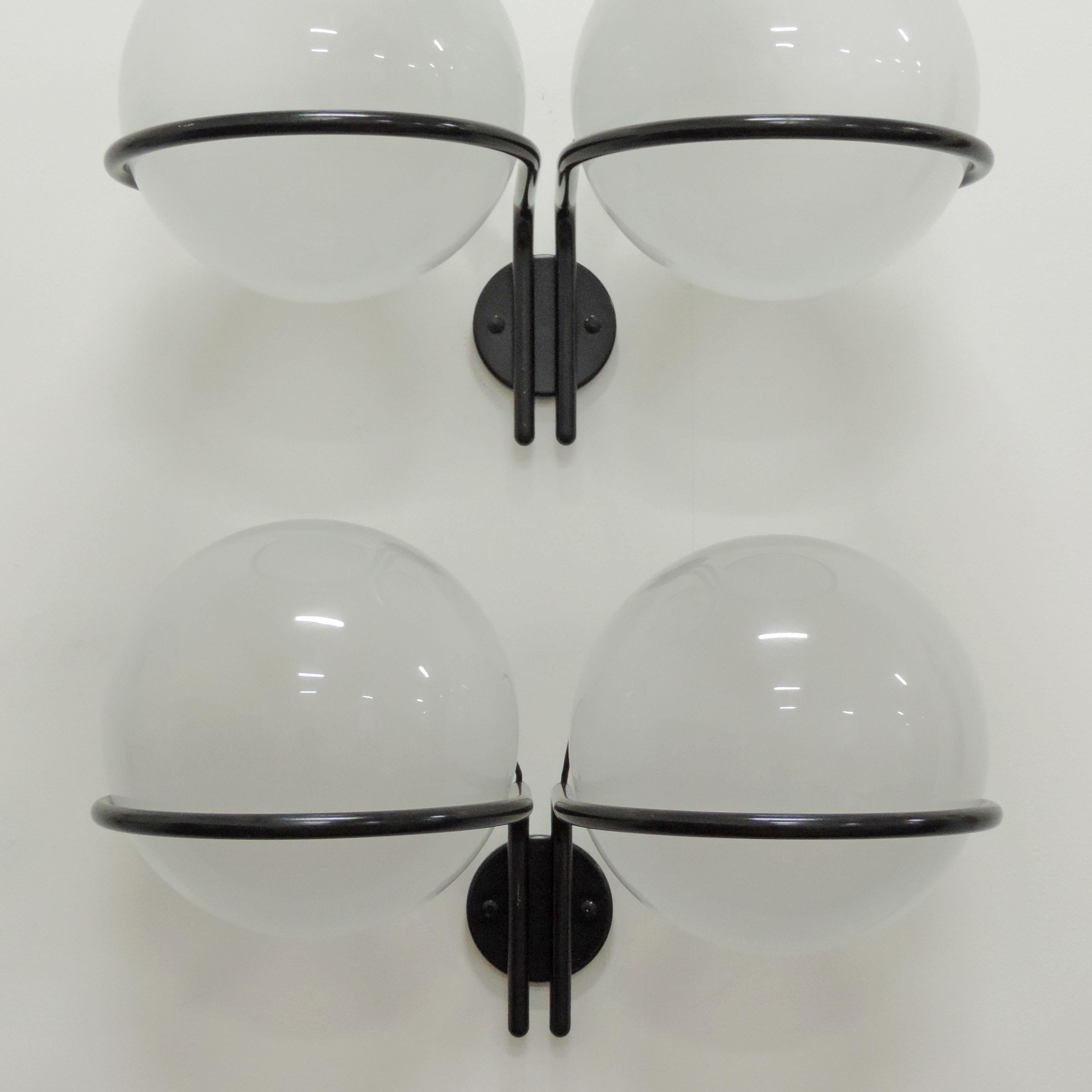 Lacquered Gino Sarfatti Set of Four Mod. 239/2 Wall Sconces for Arteluce