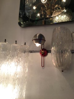 Gino Sarfatti “Stile” Sconces Metal Crome Metal Lacquered, 1950, Italy