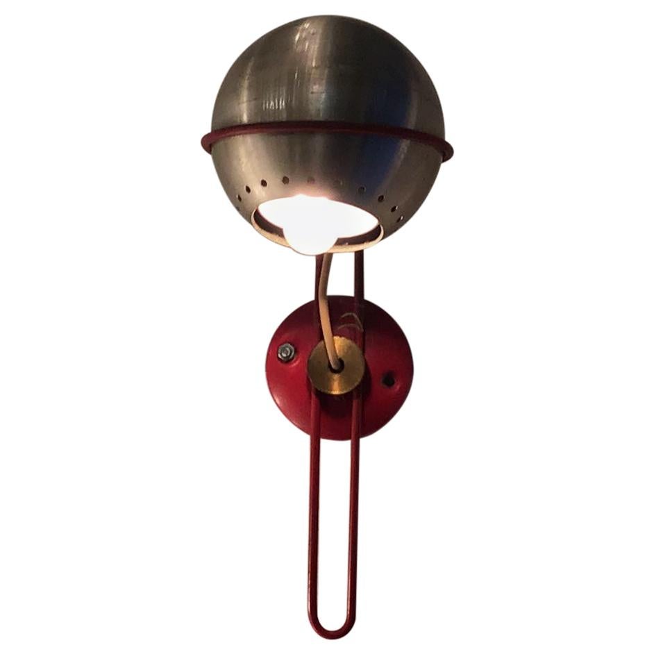 Gino Sarfatti “Stile” Sconces Metal Crome Metal Lacquered, 1950, Italy For Sale