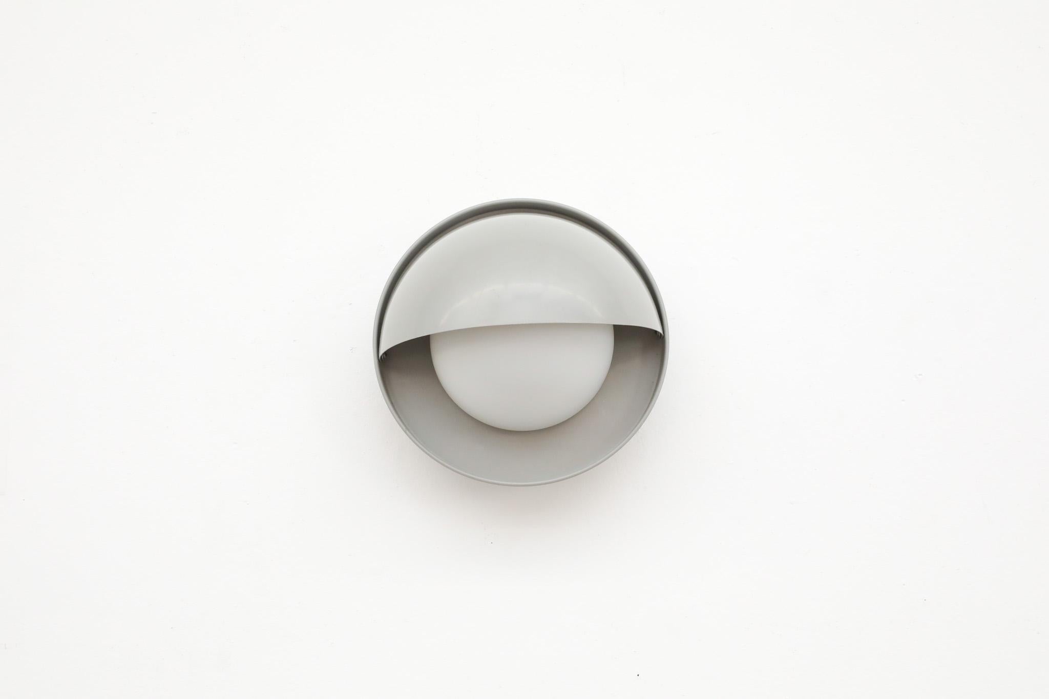 Gino Sarfatti Style Milk Glass Eyeball Sconce by Dijkstra Lampen 2