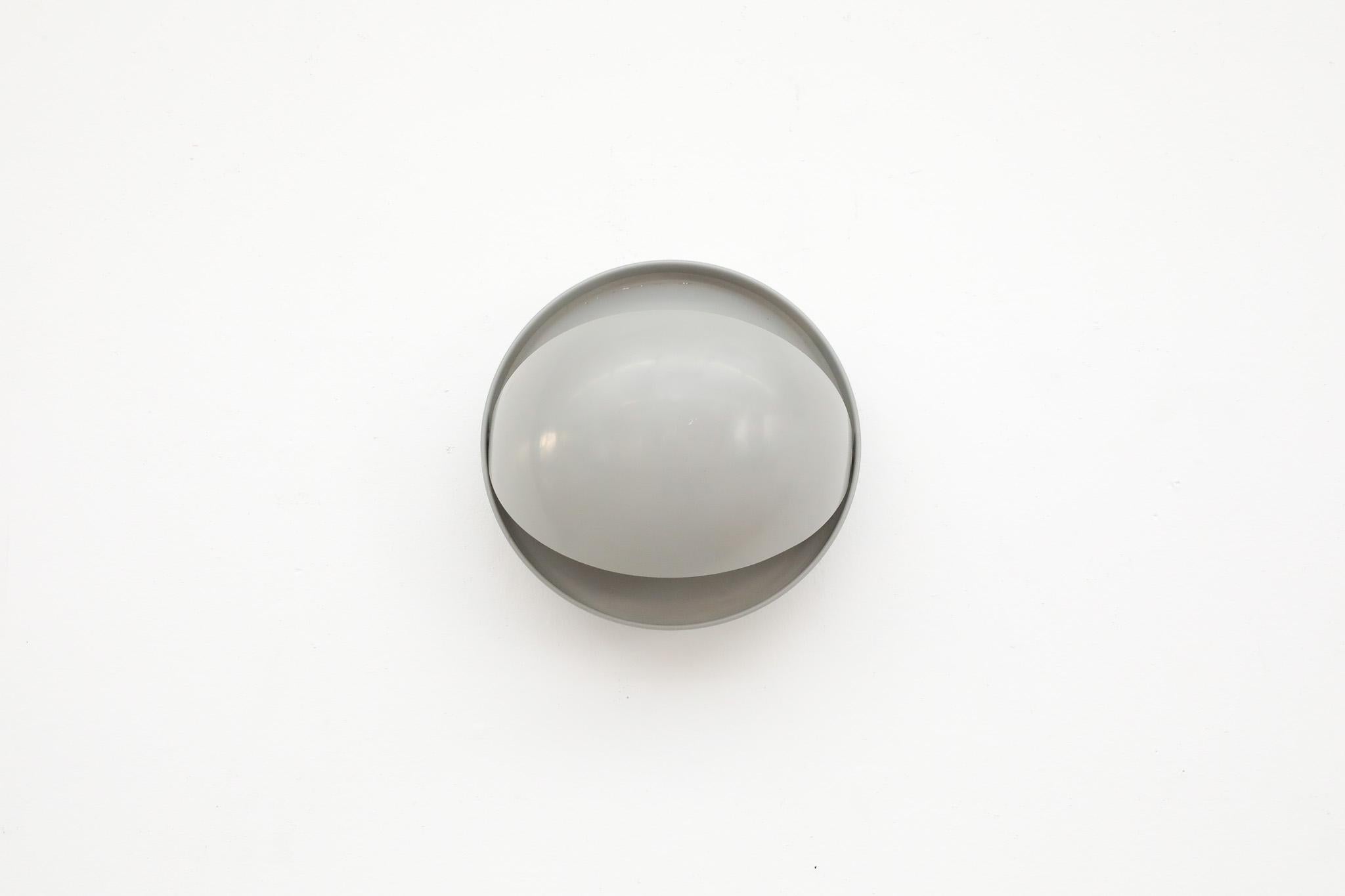 Gino Sarfatti Style Milk Glass Eyeball Sconce by Dijkstra Lampen 3