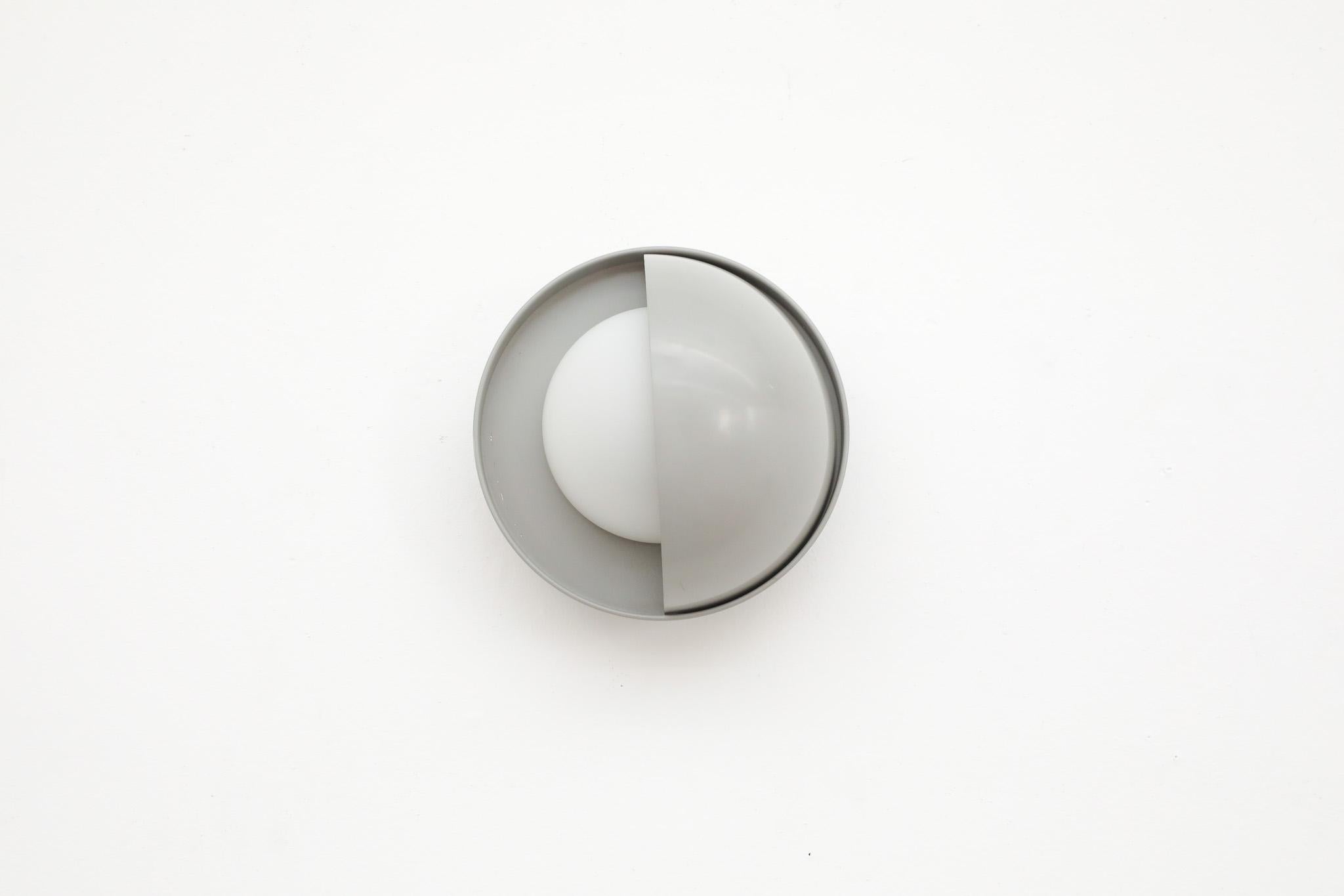 Gino Sarfatti Style Milk Glass Eyeball Sconce by Dijkstra Lampen 6