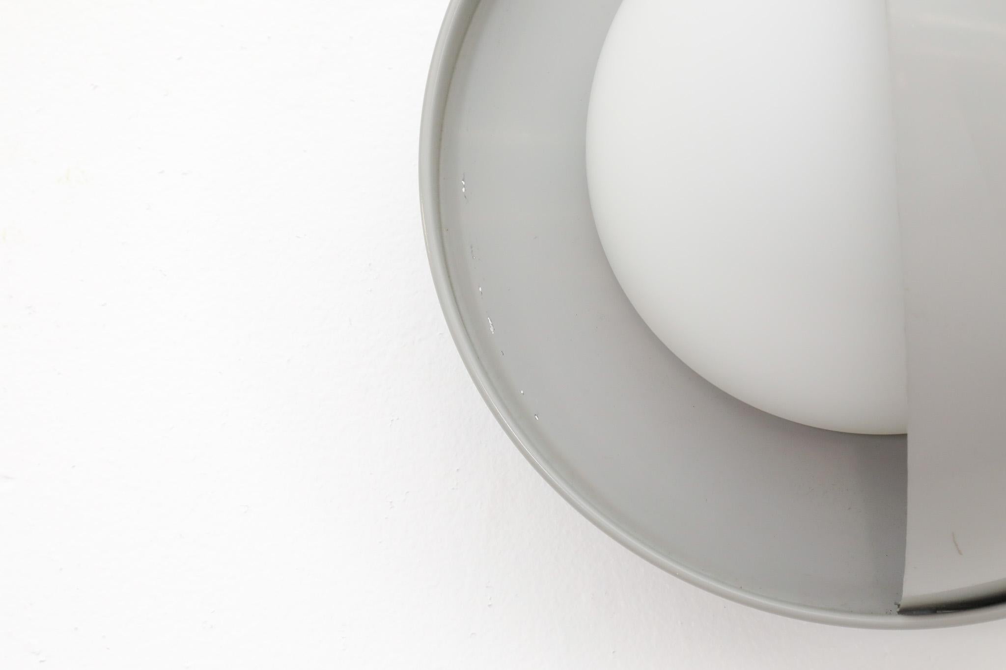 Gino Sarfatti Style Milk Glass Eyeball Sconce by Dijkstra Lampen 8