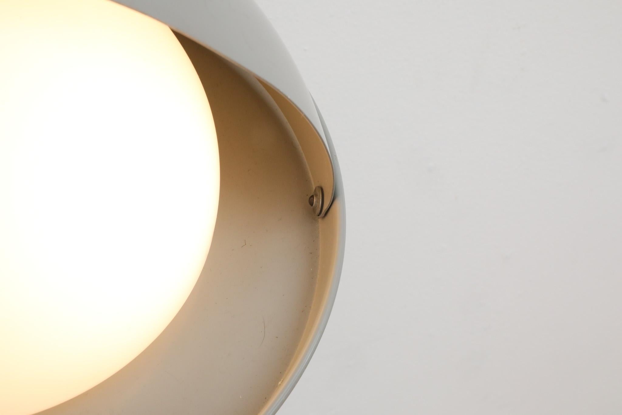 Gino Sarfatti Style Milk Glass Eyeball Sconce by Dijkstra Lampen In Good Condition In Los Angeles, CA