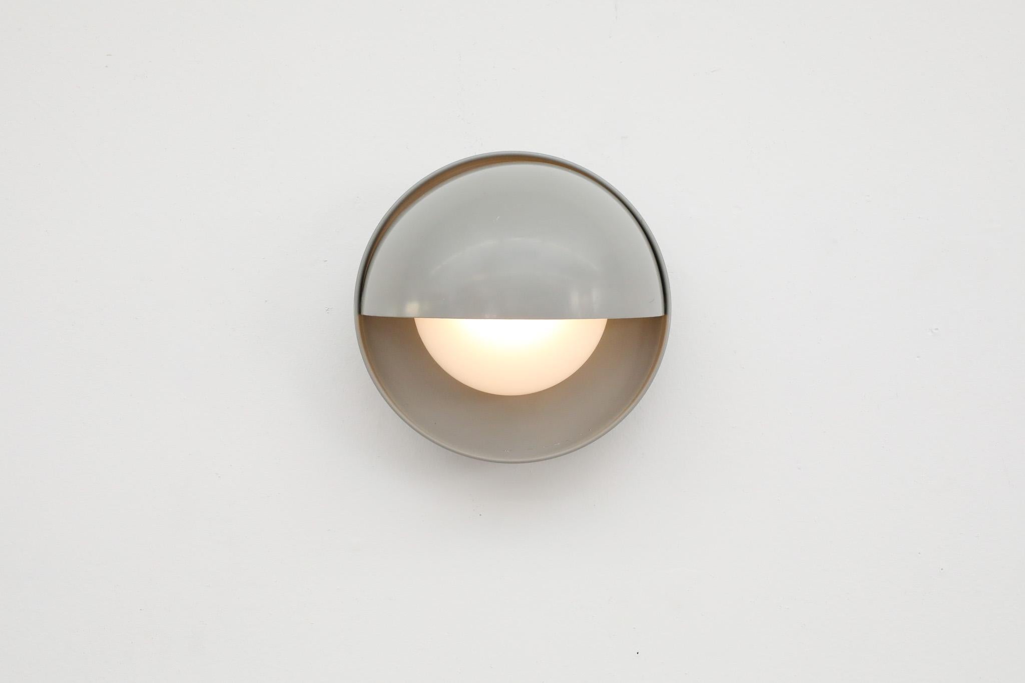 Mid-20th Century Gino Sarfatti Style Milk Glass Eyeball Sconce by Dijkstra Lampen