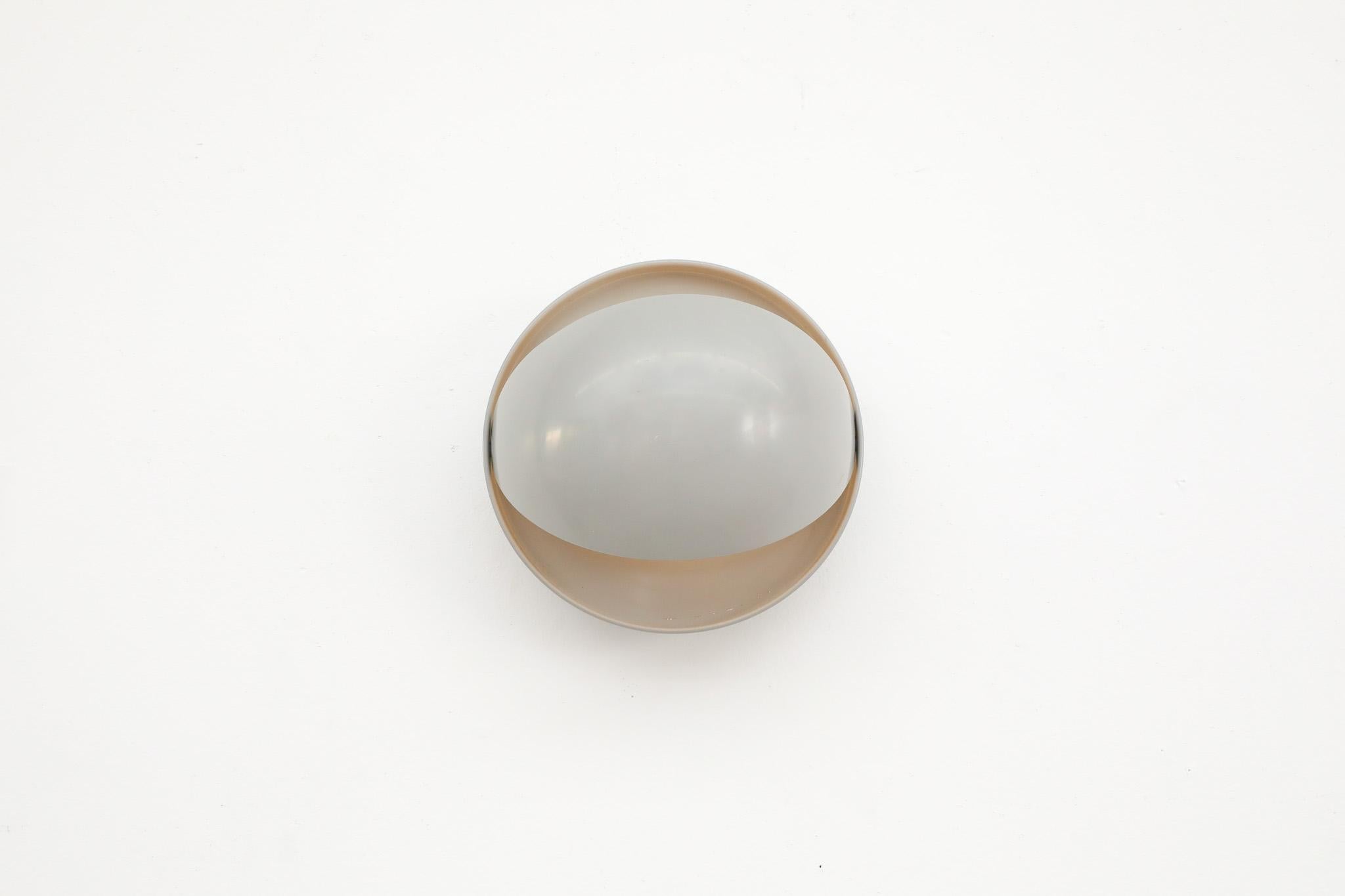 Gino Sarfatti Style Milk Glass Eyeball Sconce by Dijkstra Lampen 1