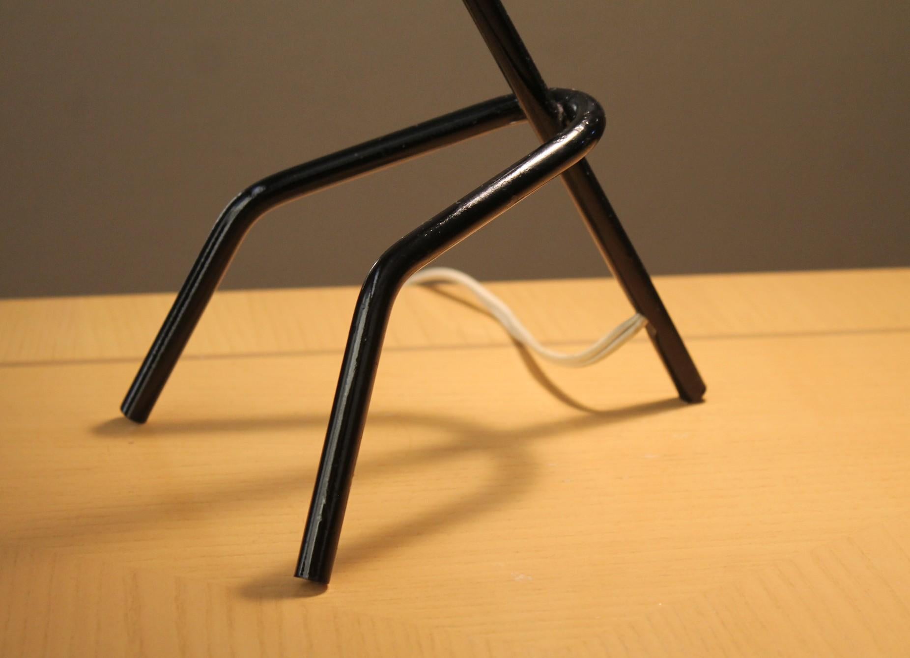 Metal Gino Sarfatti Tripod Italian Desk Lamp! 1950s Green Greta Grossman Grasshopper For Sale