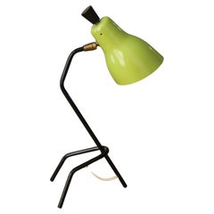 Gino Sarfatti Tripod Italian Desk Lamp! 1950s Green Greta Grossman Grasshopper