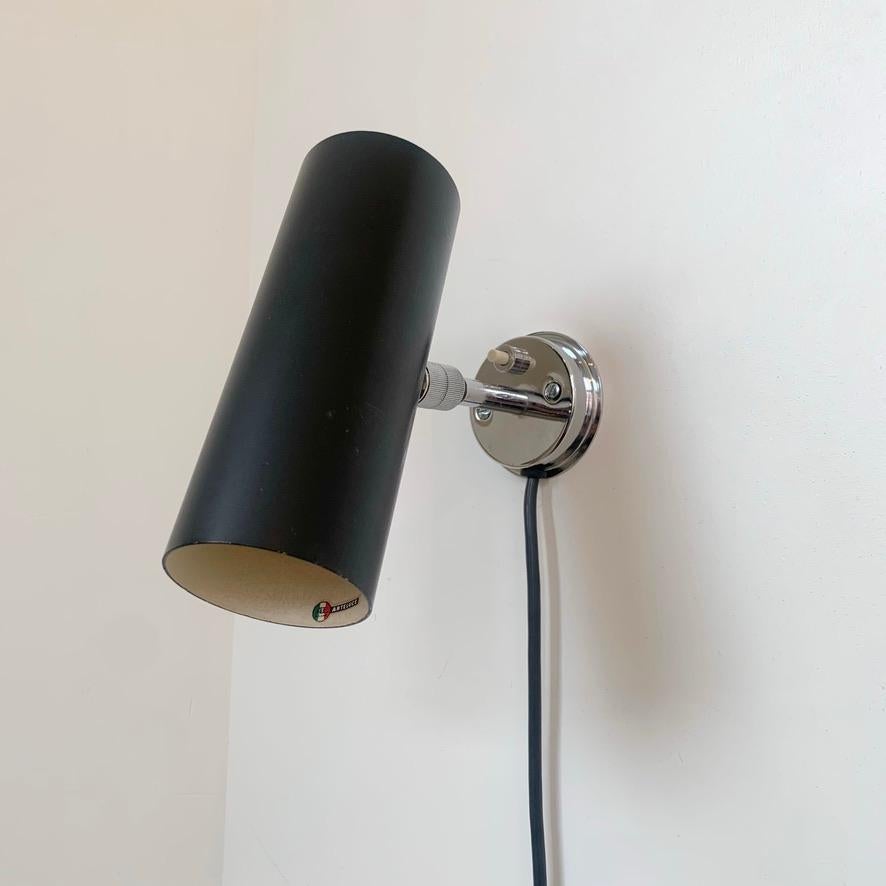 Gino Sarfatti Vintage Model 31 B Black Sconce,  Arteluce, Italy In Good Condition For Sale In Brussels, BE