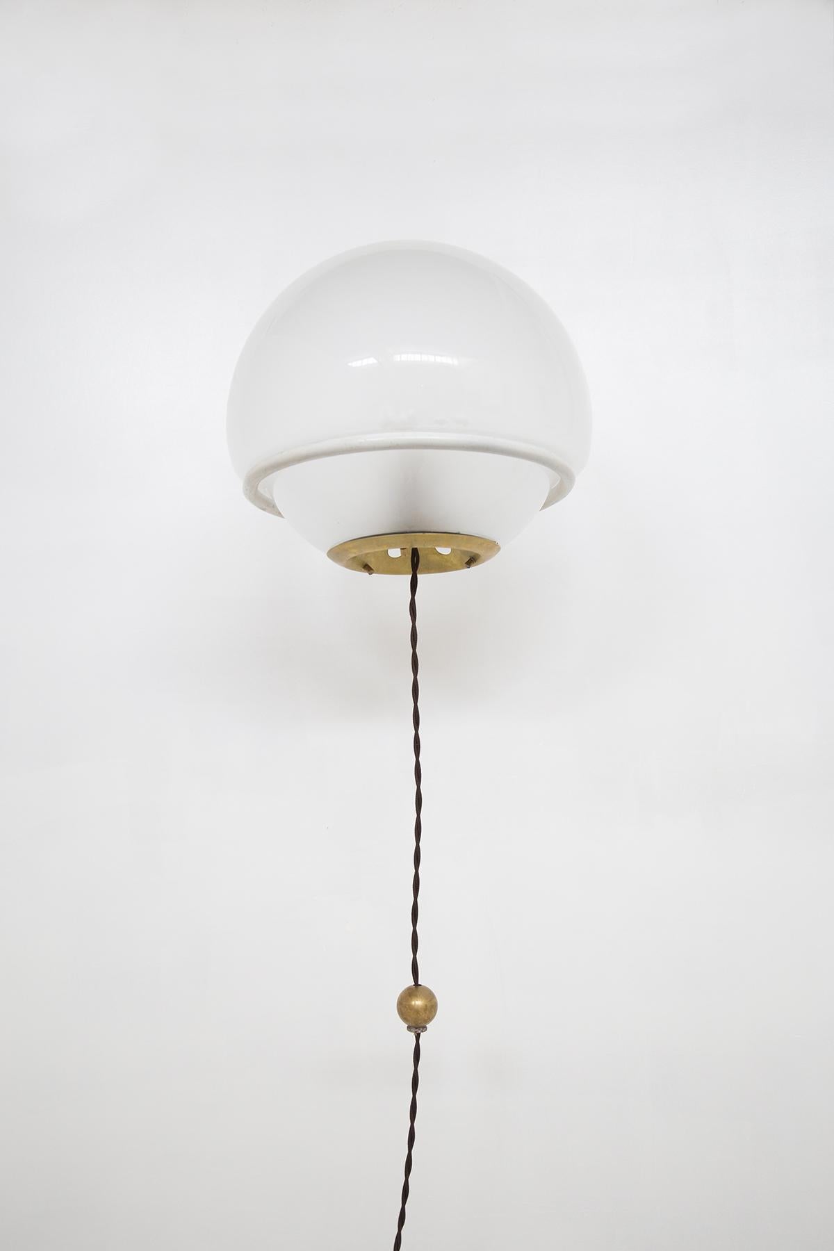 Gino Sarfatti Apliques de cesta blanca vintage en Bueno estado para la venta en Milano, IT