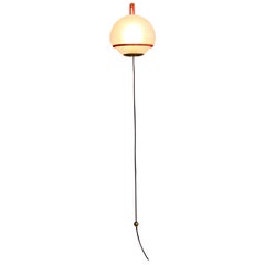 Gino Sarfatti Wall Lamp for Arteluce in Red Aluminium and Glass, Published 1950s