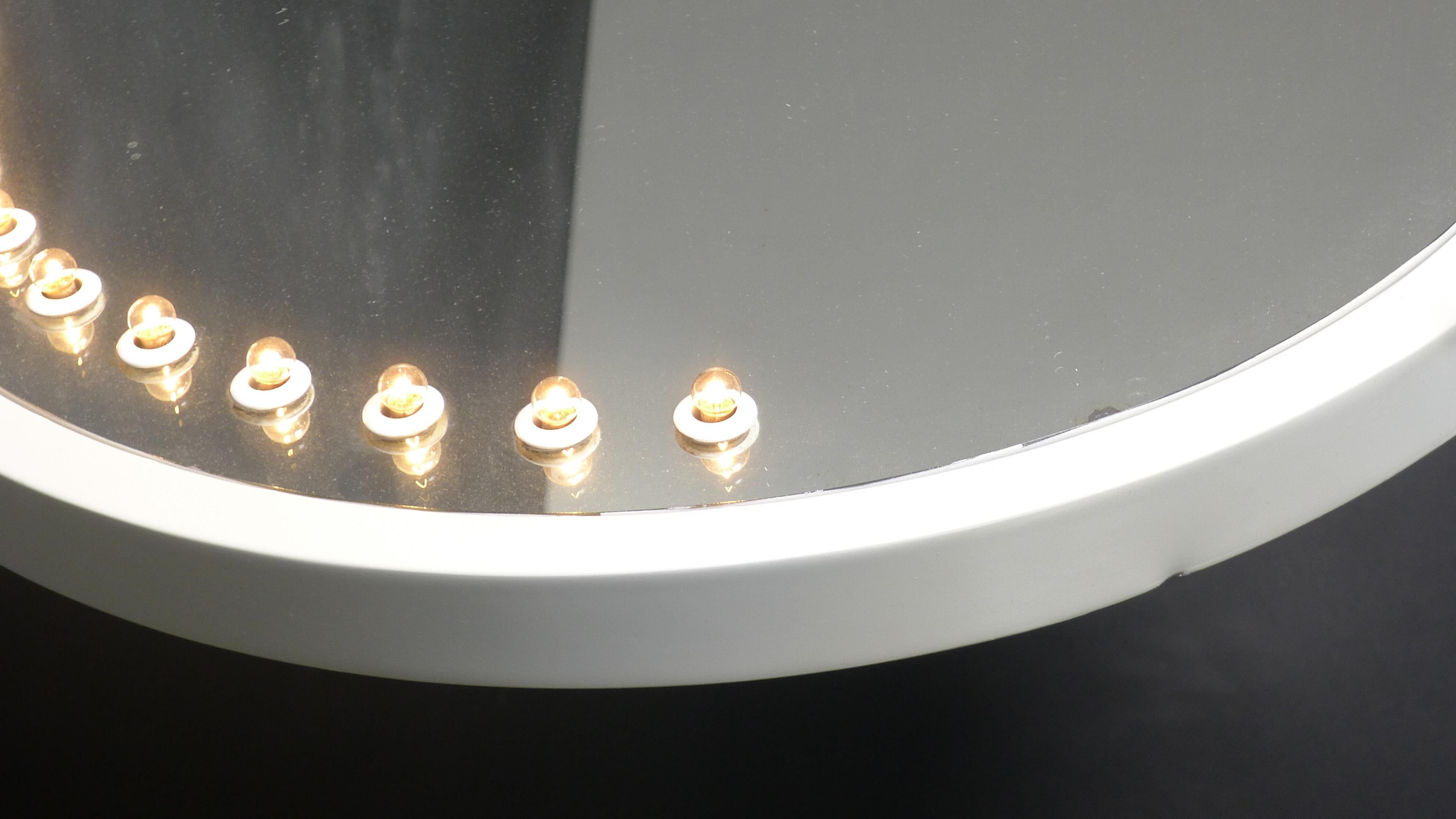 Gino Sarfatti, Wall Mirror with Lights, Model 51/B, Design 1971, Arteluce, Italy 1