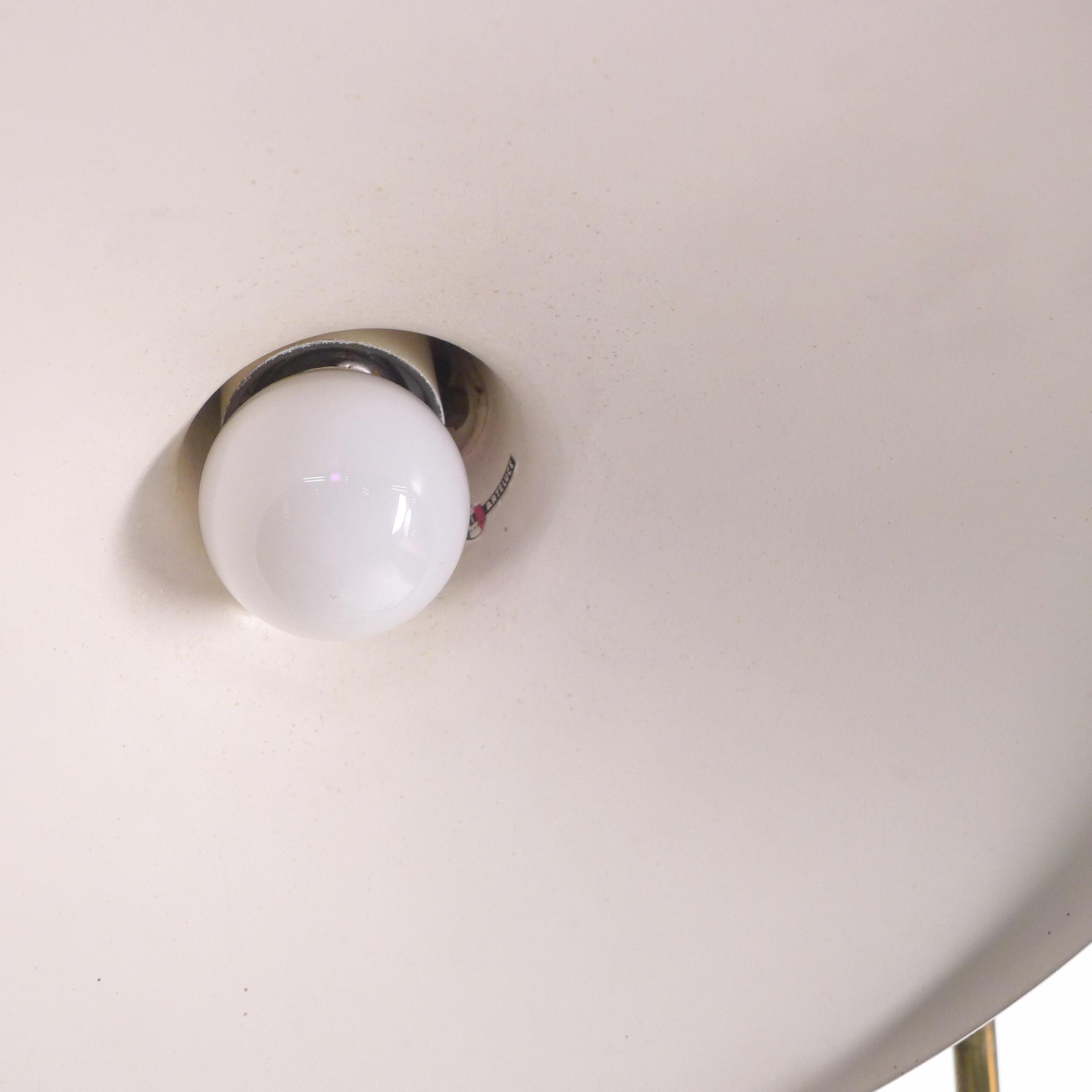 Alluminio Gino Sarfatti, Lampada da terra telescopica gialla, modello 1045, design 1948, Arteluce in vendita