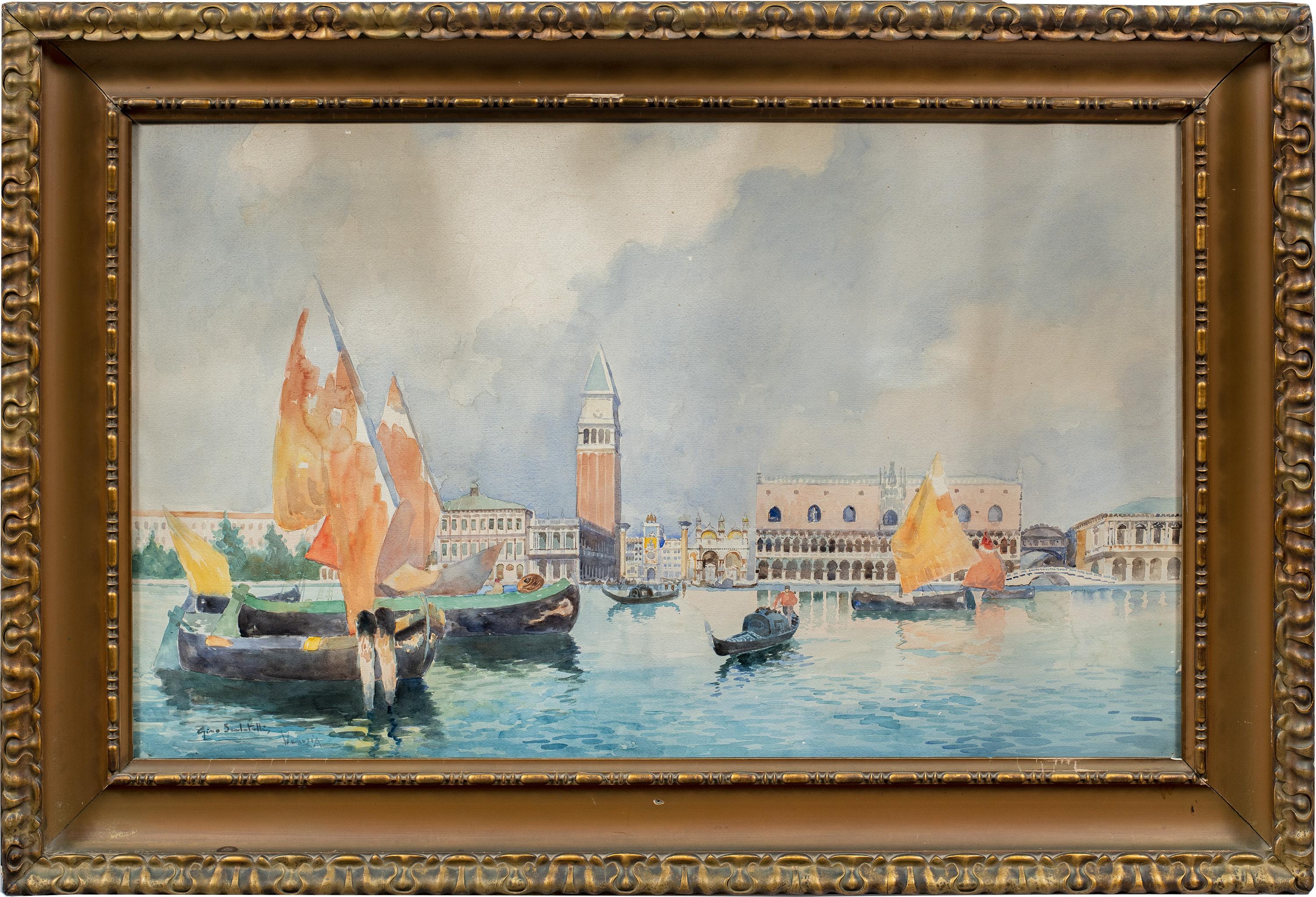 Gino Scalatelli (Venetian painter) - Early 20th century landscape painting