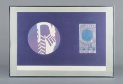 Gino Scarpa, Italian-Norwegian artist. Color lithograph with silver leaf.