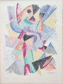 GINO SEVERINI - Arlecchino 1965, Litografia firmata a mano