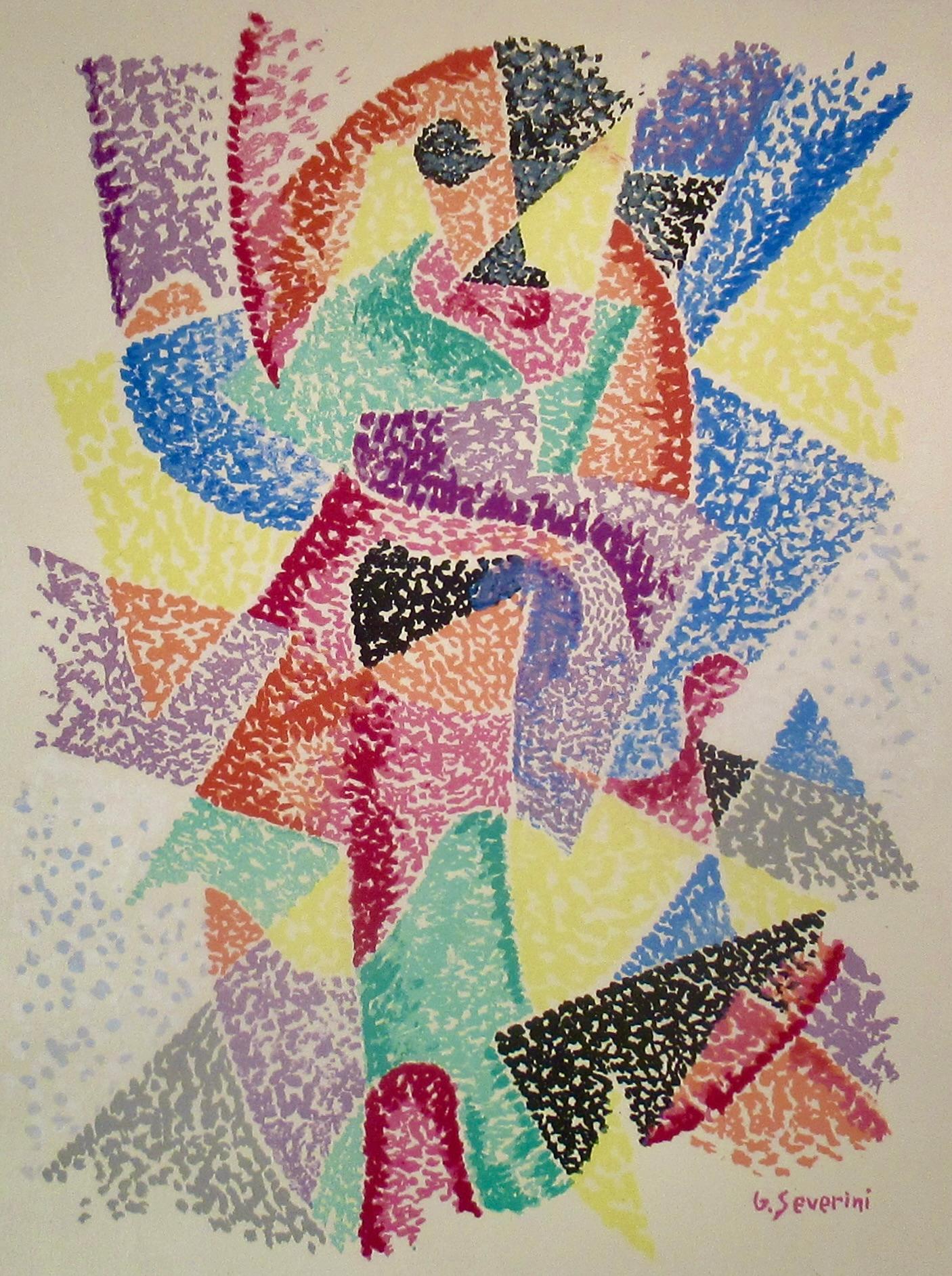 Arlecchino - Cubisme Print par Gino Severini