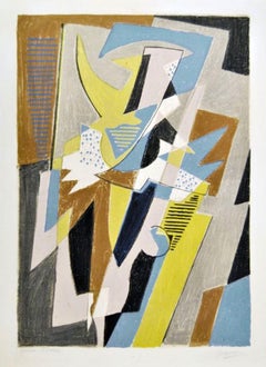 Danseuse - Originallithographie von Gino Severini - 1957