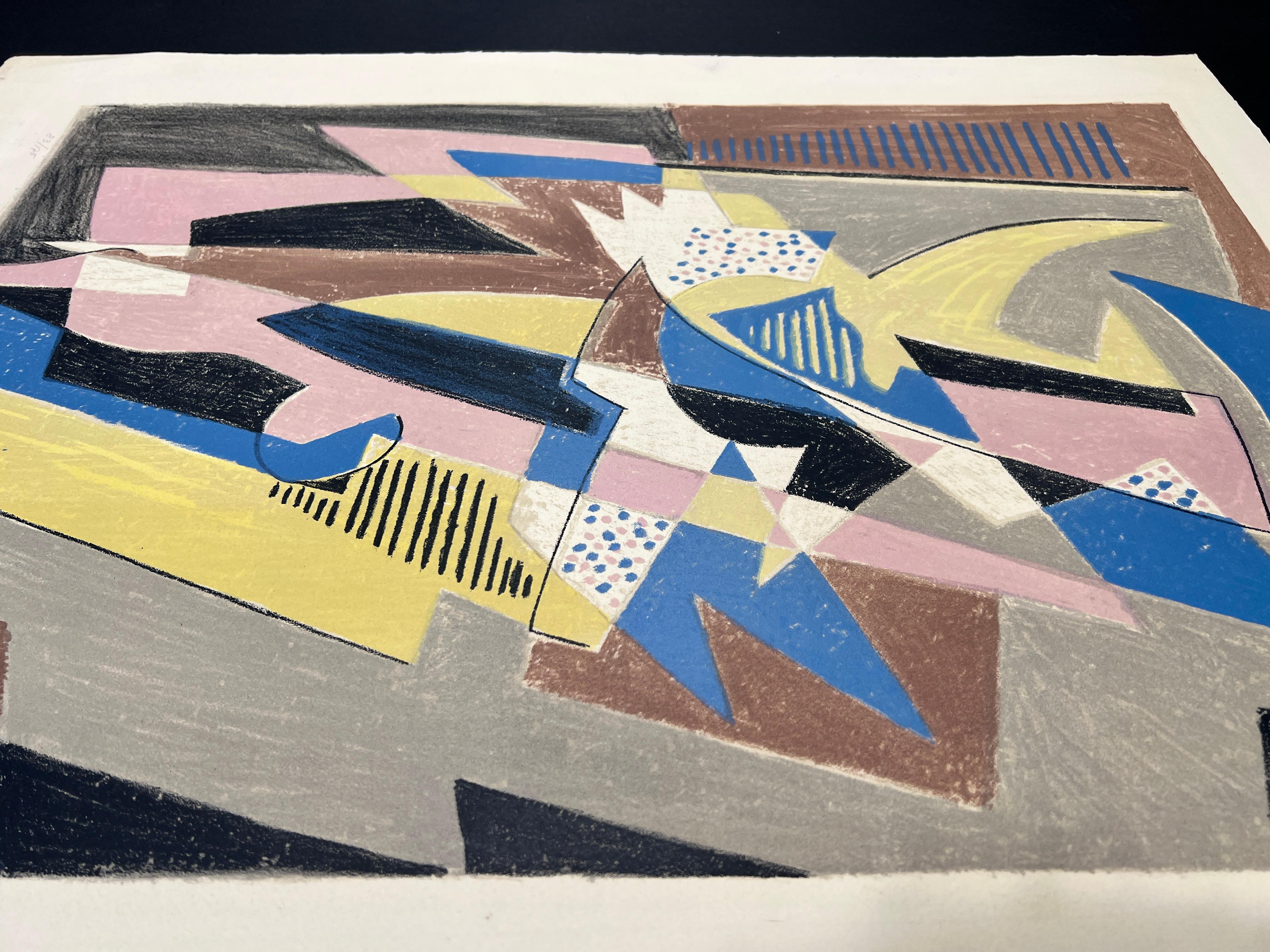 Gino Severini (1883 - 1966) - Danseuse - Seven-color lithograph - 1957 For Sale 1