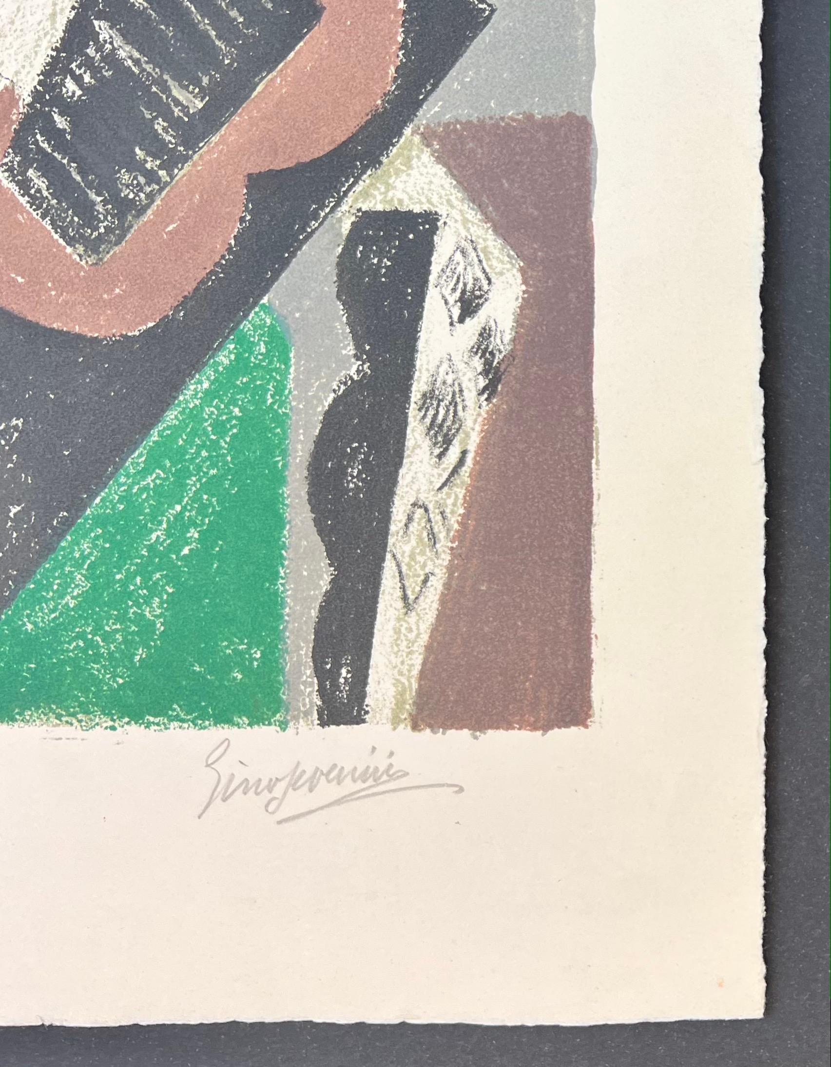 Gino Severini ( 1883 – 1966 ) – LE CONCERT – hand-signed lithograph – 1955 2